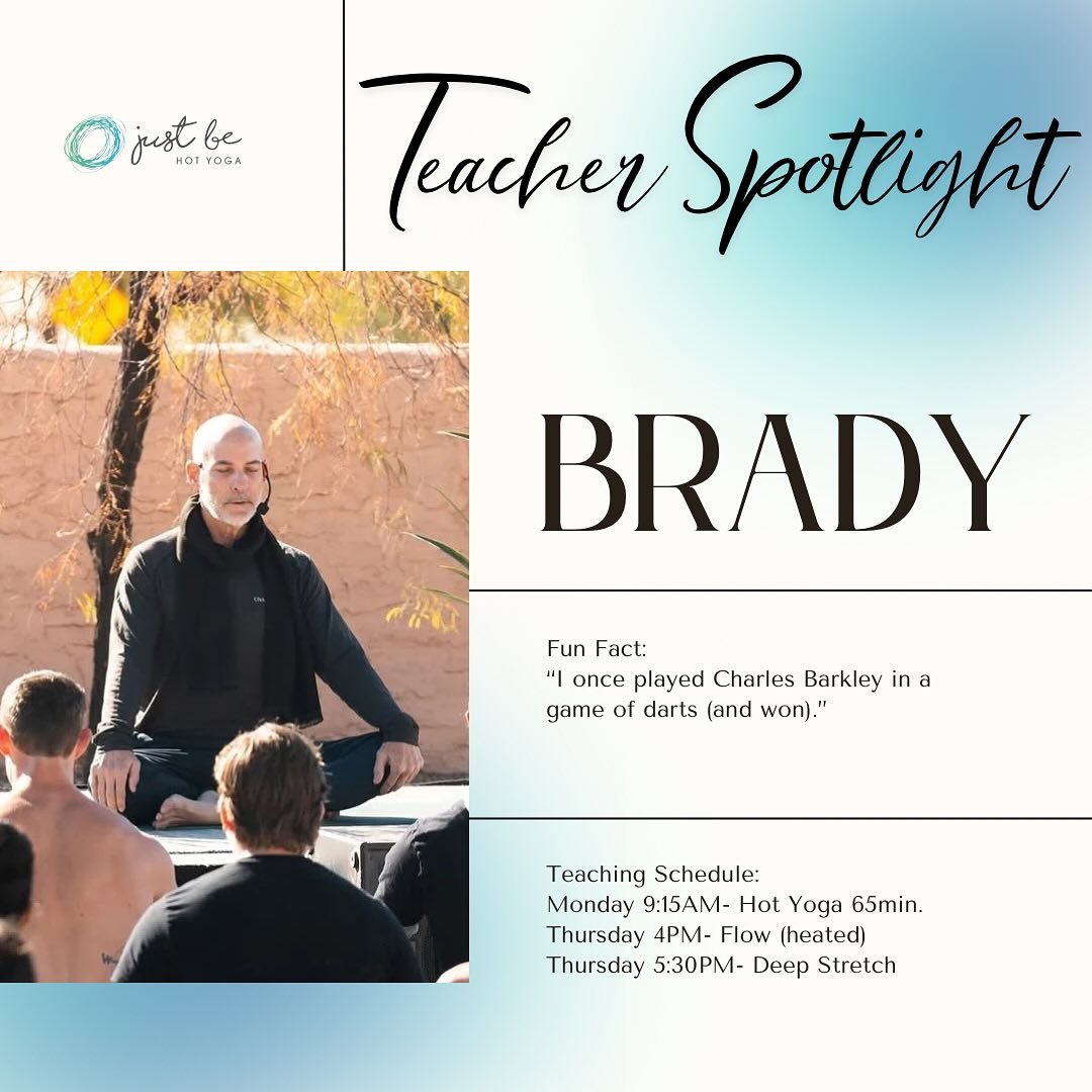🩵🌟 Teacher Spotlight🌟🩵
This week’s teacher spotlight is the incredible Brady!🙏
Come see him this week:
Monday- 9:15AM Hot Yoga
(NEW) Thursday- 4PM Flow
Thursday- 5:30PM Deep Stretch