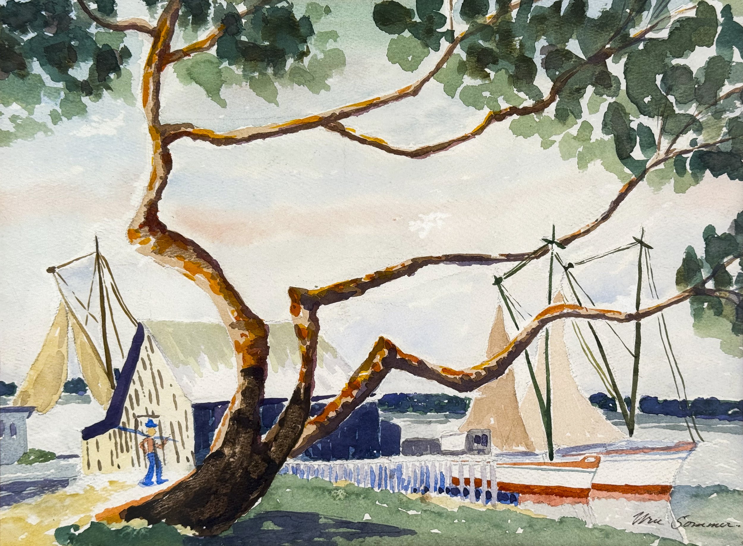 William Sommer "Untitled (Boats on Shore)"