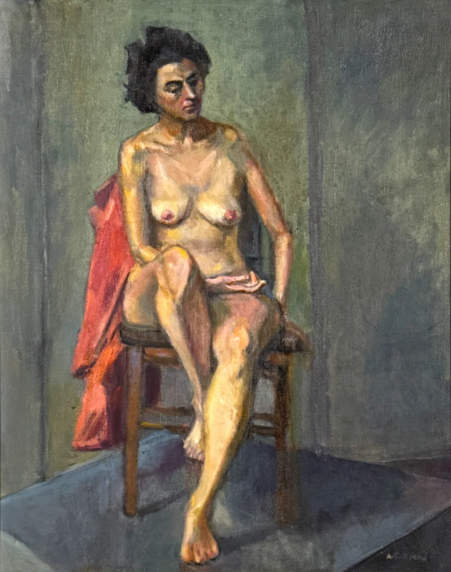 Arthur Silkman | Untitled (Seated Nude)