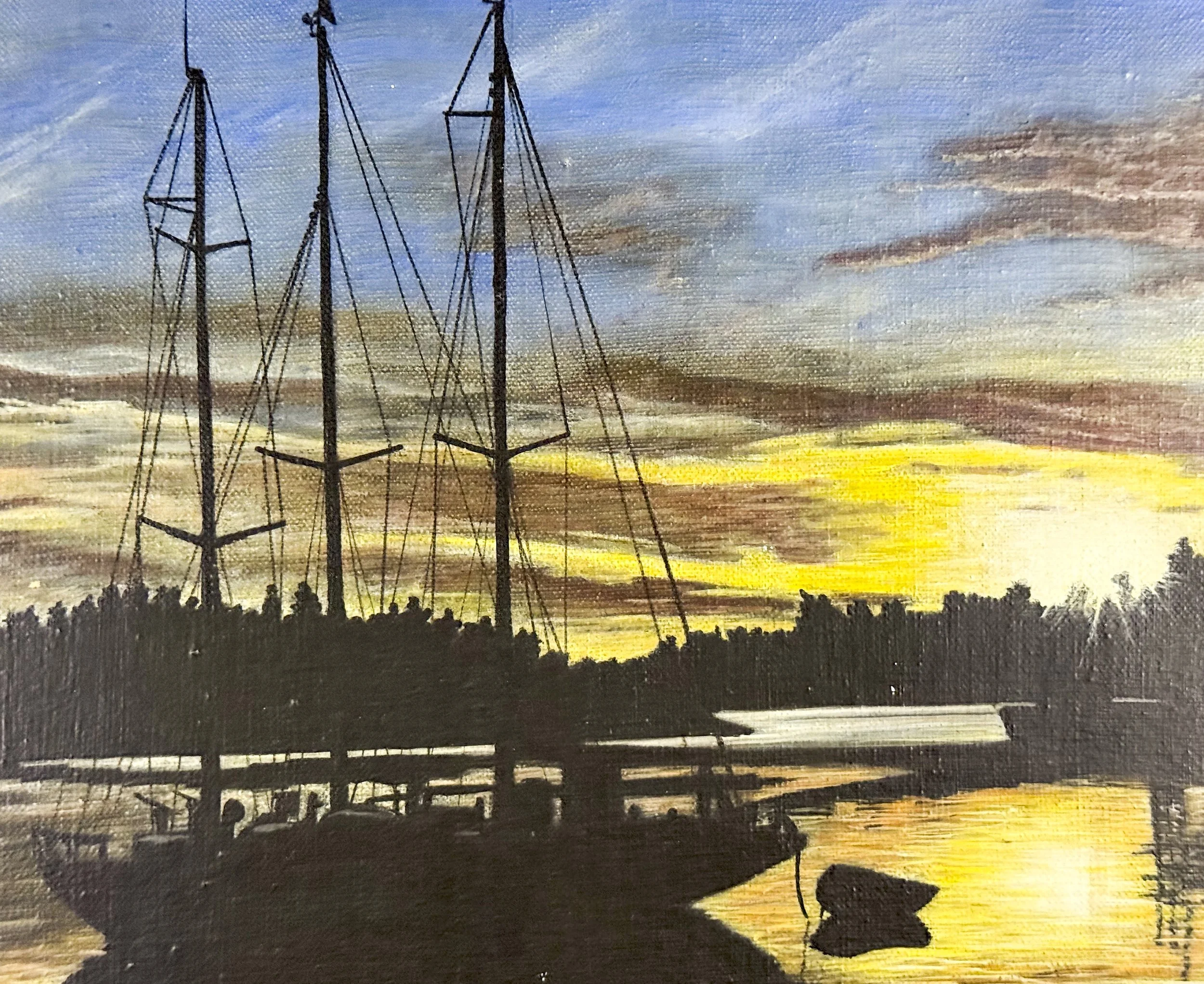 Unknown Artist M Muray Harbor at Sunset 3.jpeg