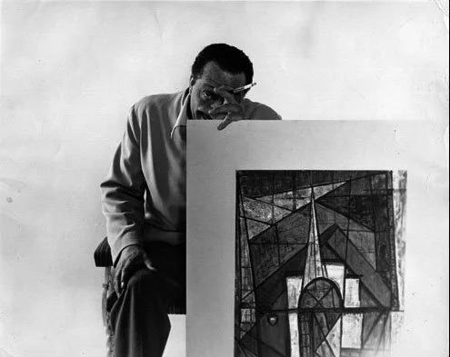 A photograph of artist Walter Sanford.
