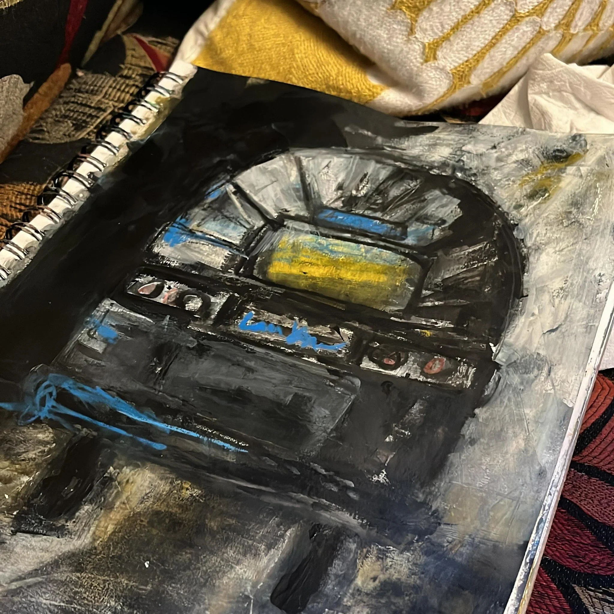 Looking forward in my sketchbook to camping this season!

To-Do: polish my 1968 Airstream (again, and again) BECAUSE travel photos that reflect the sky and land I pass&hellip;. Is breathtaking!