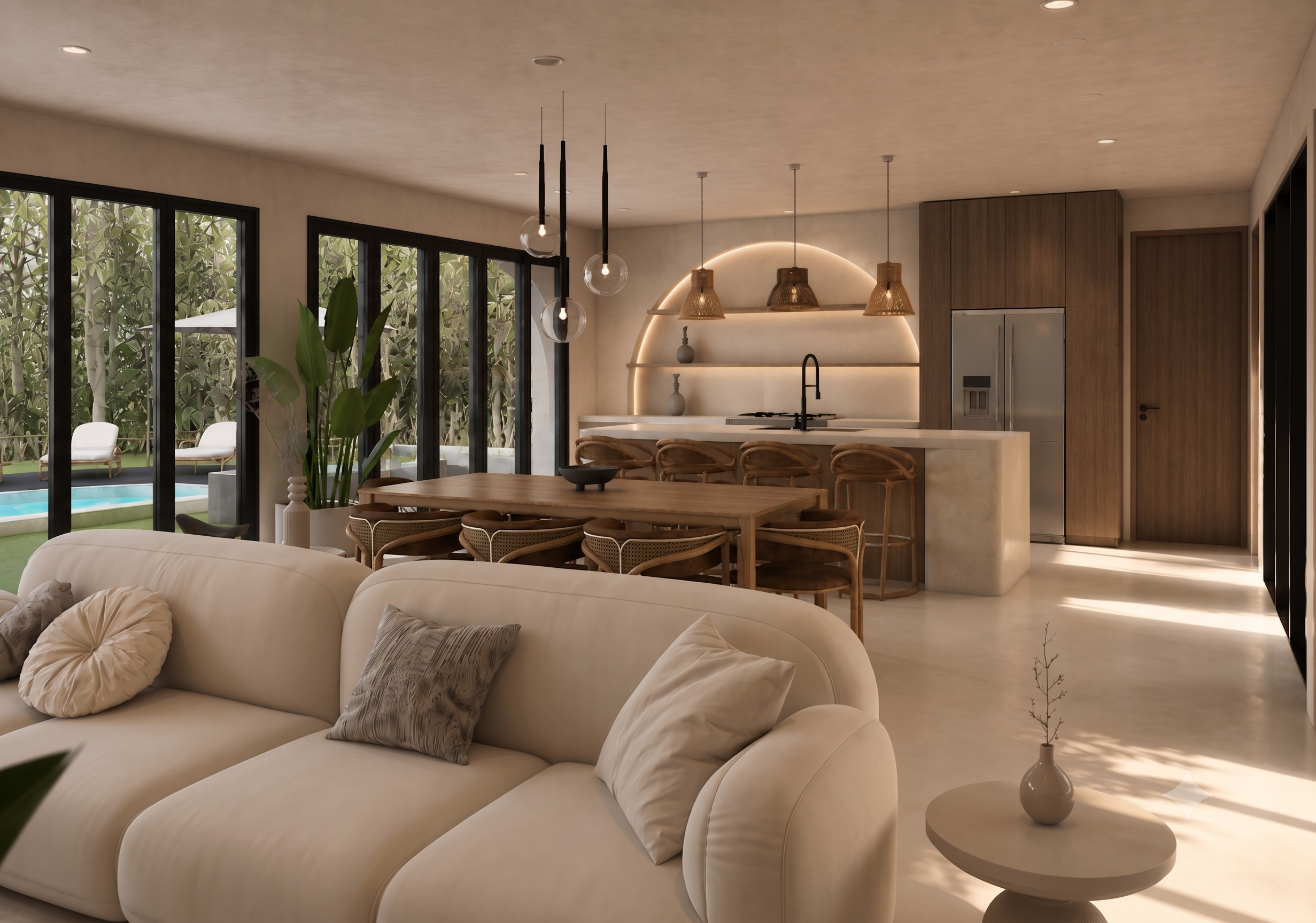 KITCHEN/LIVING/DINING