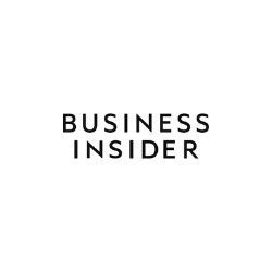 Logo of Business Insider with black and white text