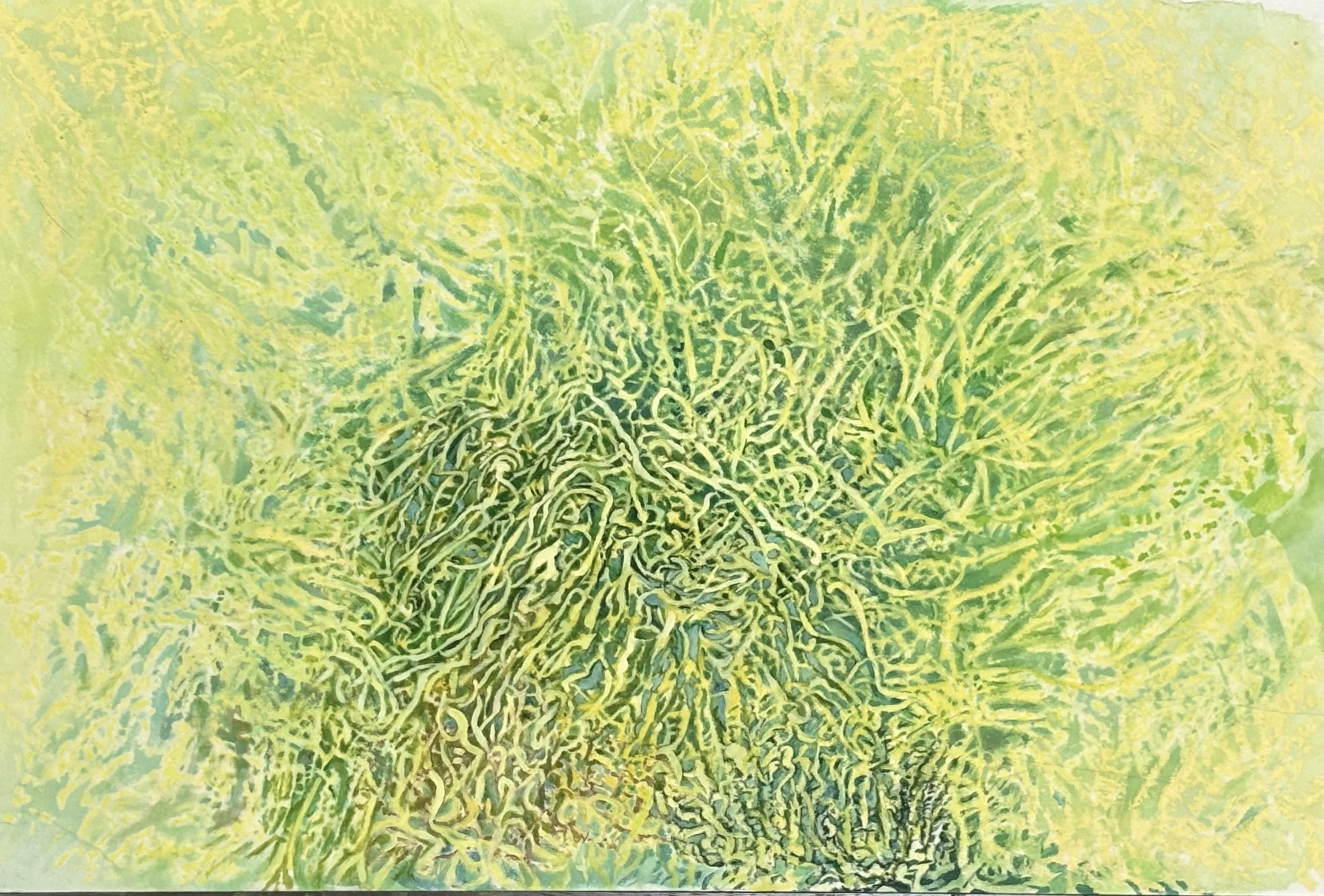 2025-26 Demon, oil and wc on mounted paper.  17" x 25 1/2 "
