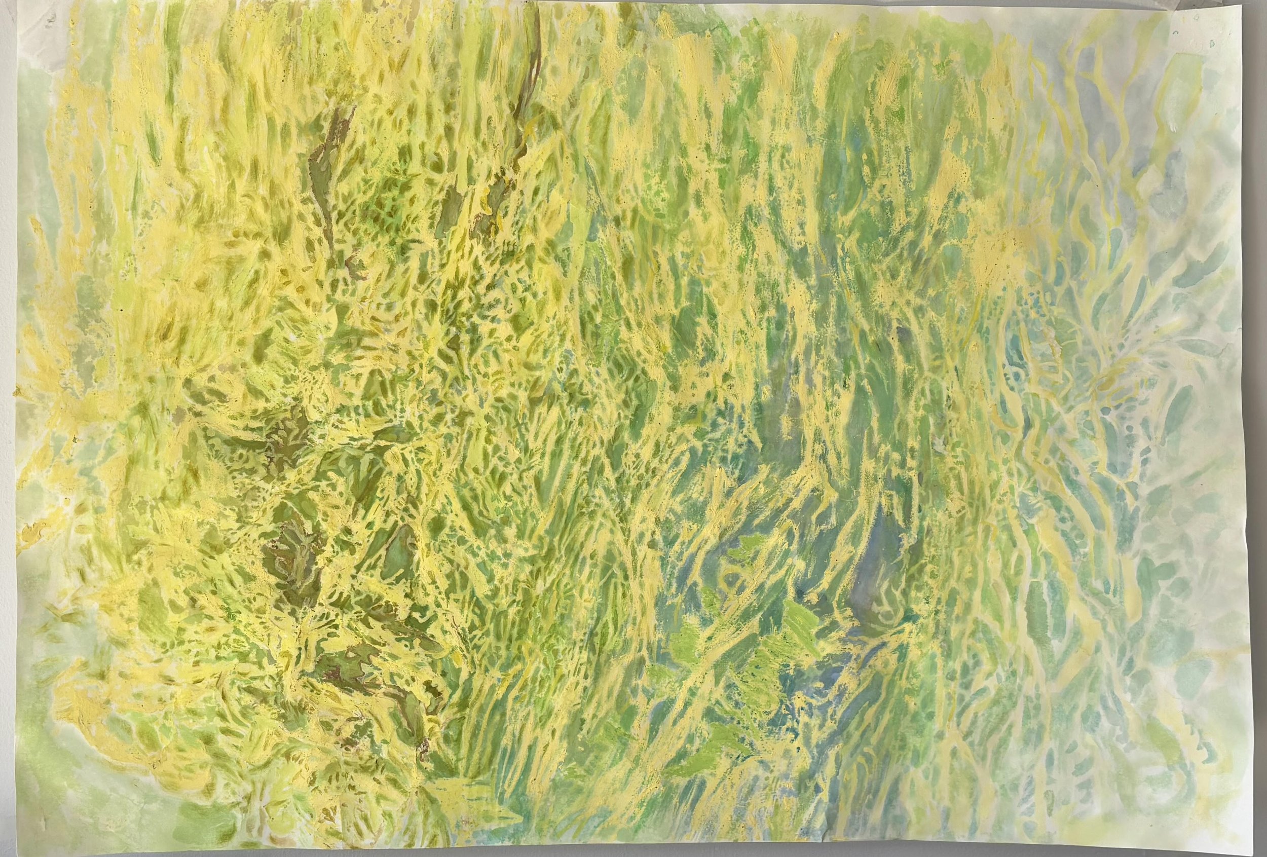 "Tree Pattern" 2026, Oil and Watercolor on Rice Paper, 21x31