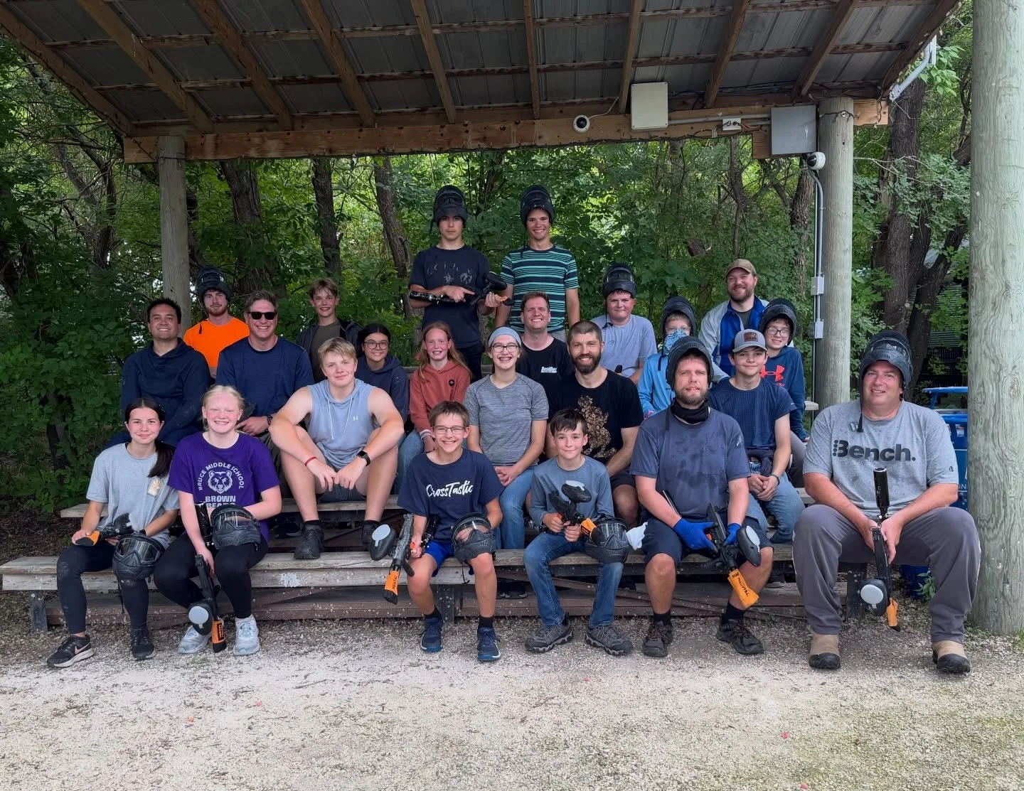 Braving the heat and building relationships!

Ness youth invited their parents to an epic paintball battle on July 19th.

#Paintball #YouthMinistries #NessYouth