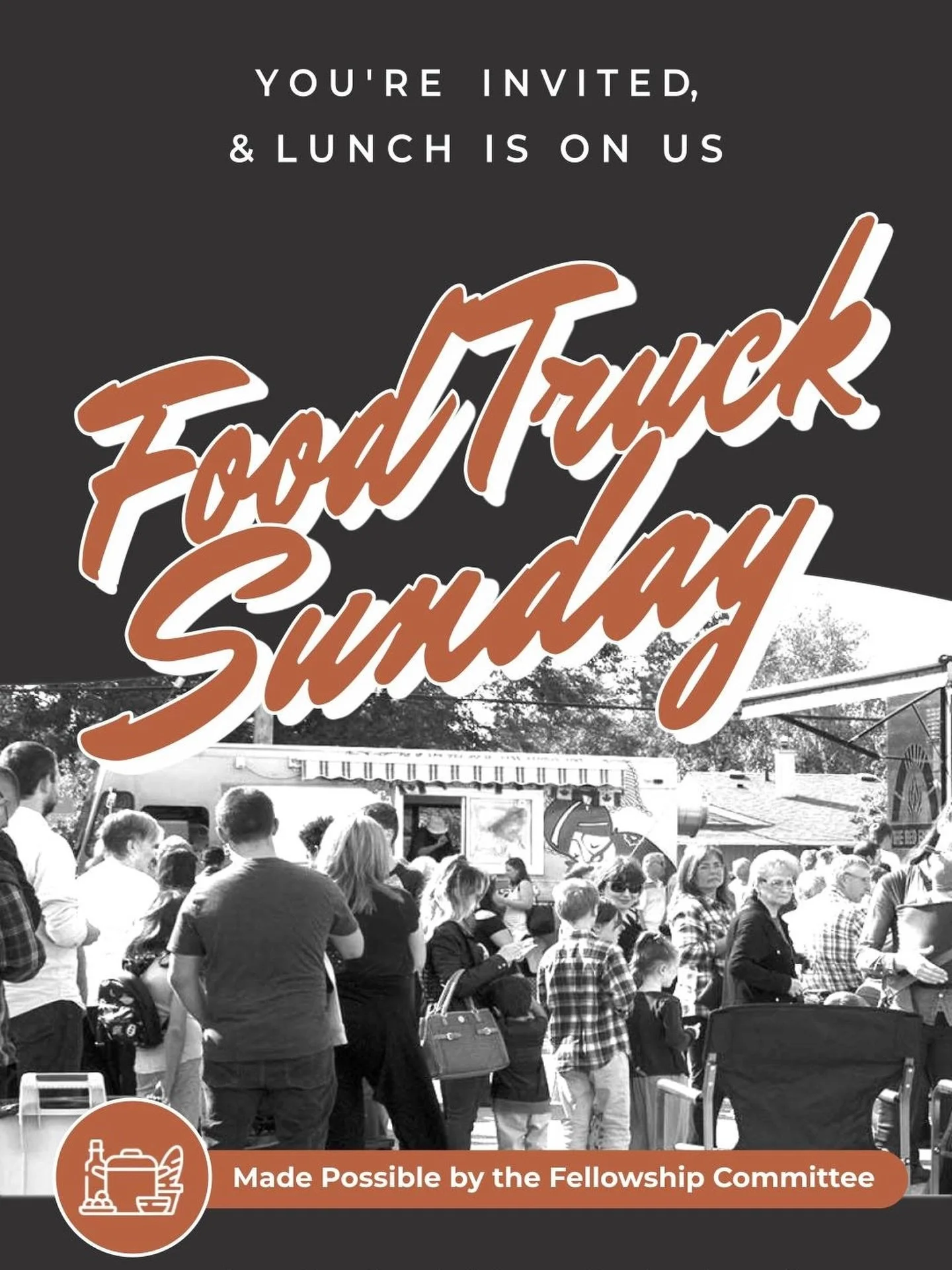 &ldquo;Lunch Is On Us&rdquo; at our annual FOOD TRUCK SUNDAY! 🍔🍕🌮

Save September 20th to your calendar. Enjoy three food trucks and the opportunity to connect with our community after the service. 

Ness family members&hellip; start praying about