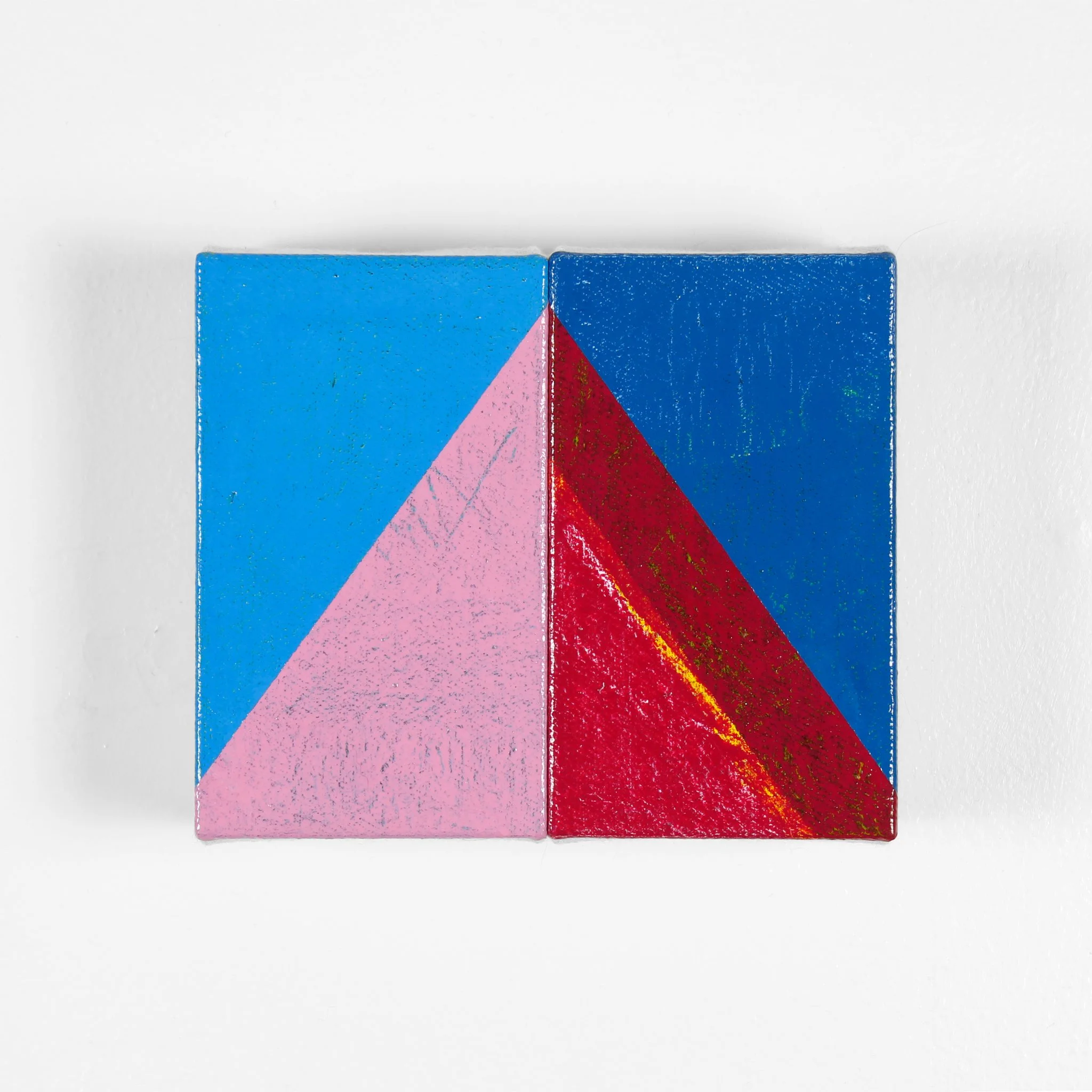    Untitled (blue-pink)   Acrylic on canvas 6 × 5 inches 2025  CAD $200  --- 
