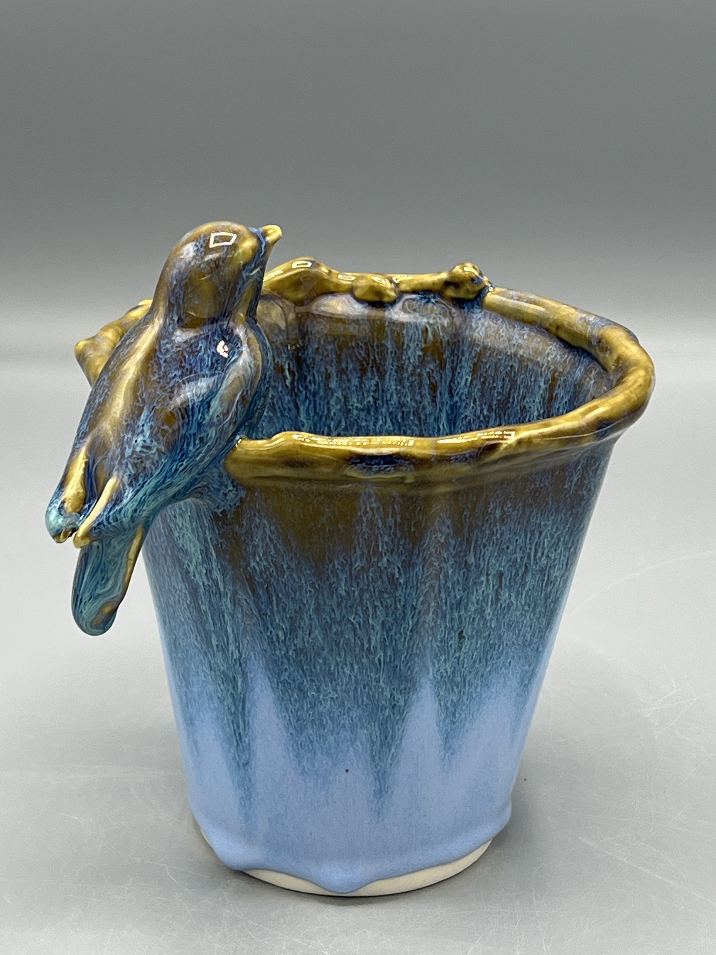 Blue Ombre Perch Pot