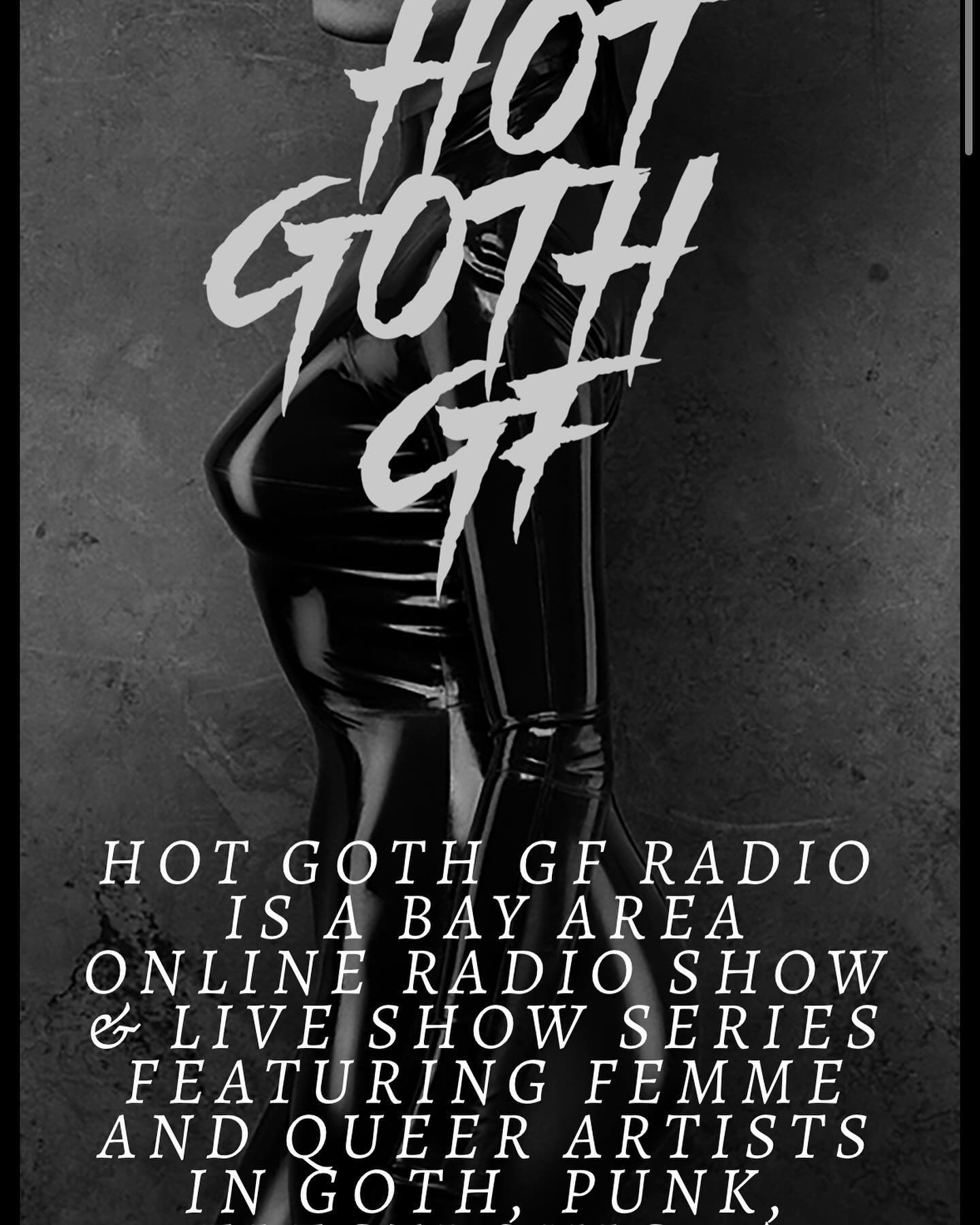 🕸 HOTGOTHGFRADIO.COM 🕸 IS LIVE! visit her online for all past hot goth gf radio episodes, show flyer archive, and most importantly, all your past party pics 🕸 from Dykes of Darkness to Hot Goth Rock Halloween to Fiesta de las Frikitonas to Holesom