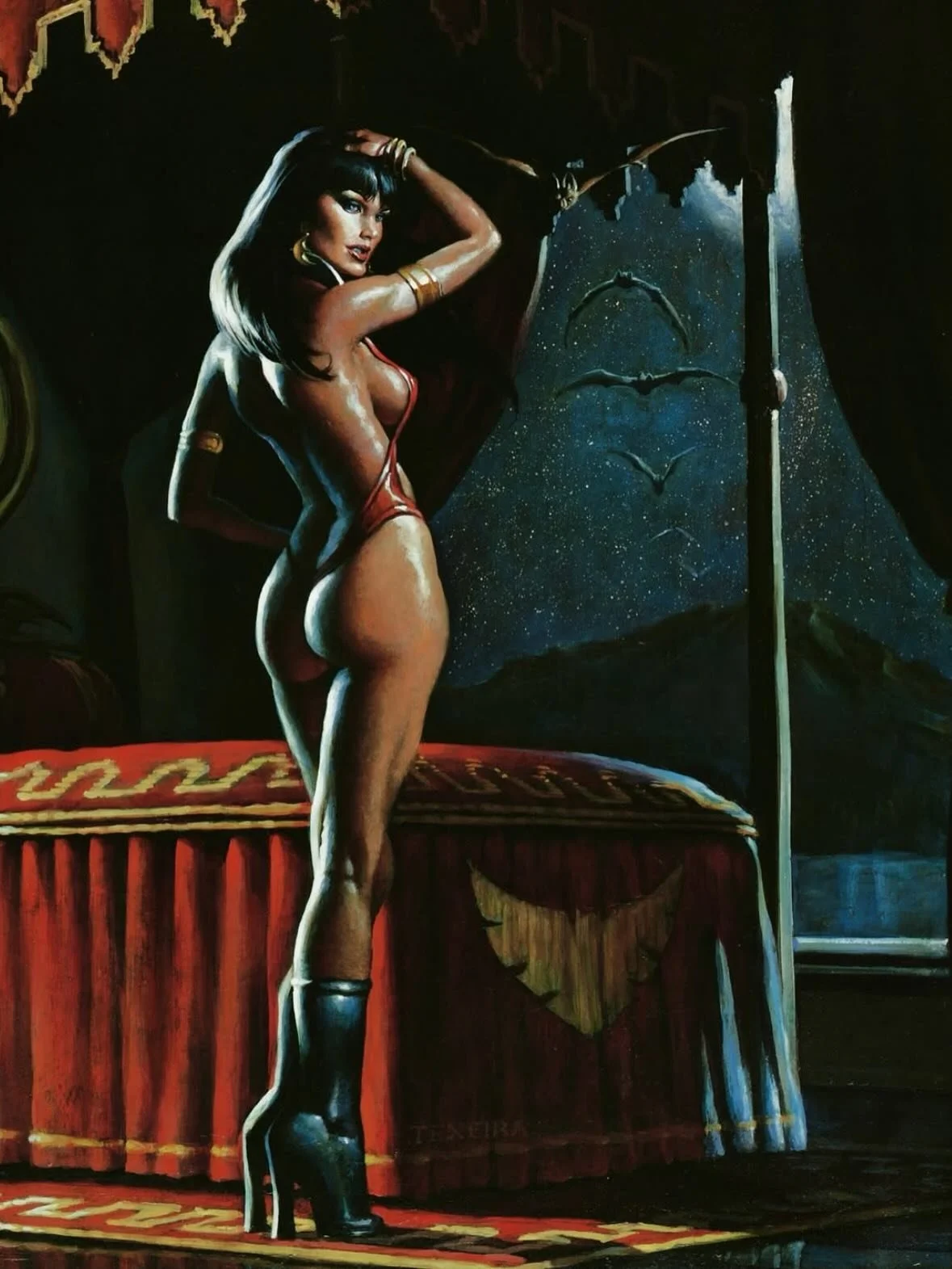 city girl Vampirella inspo for this saturday's HOT GOTH NIGHT, where we're summoning strīppers straight out of hell to dance for the damned 🔥 at 11pm we open the portal &amp; release the heathens, starring @queerfemparties dancers:

🩸MEDUSA @the_qu