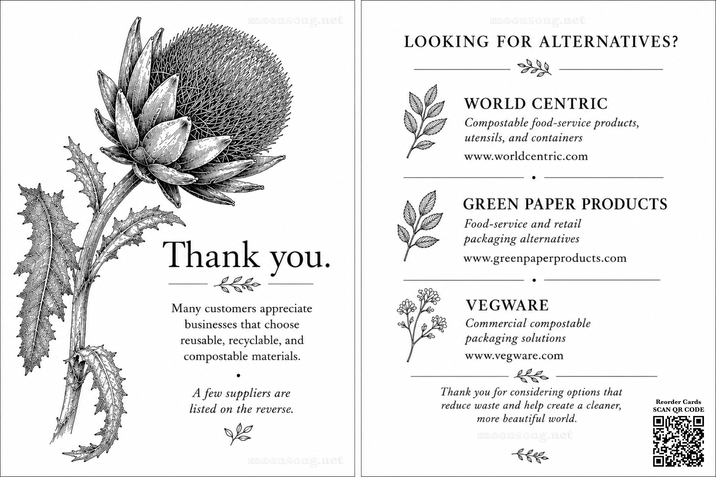 Plastic-Free Advocacy Postcard