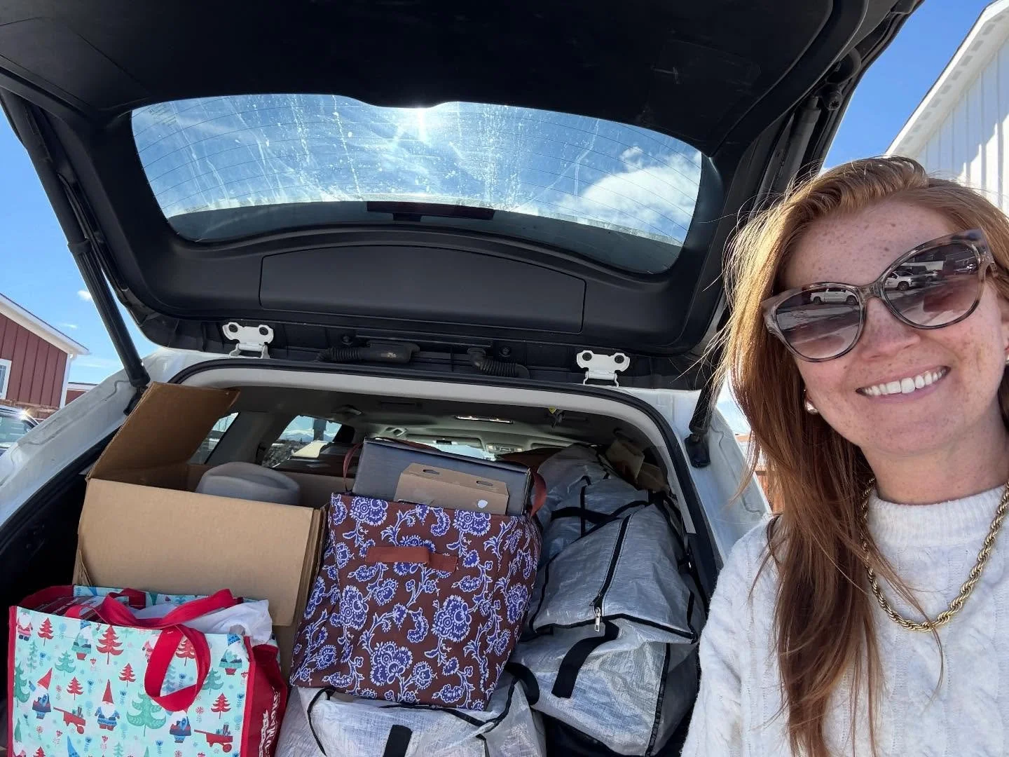 The sleigh (okay fine, my car) is loaded with holiday hats + cozy charm. 🎄✨

Horseshoe Christmas Market, we&rsquo;re on our way to sprinkle a little Ampersand magic! 🪄 

See ya this Saturday and Sunday, 10am-4pm, at Littleton Breckenridge Brewery!