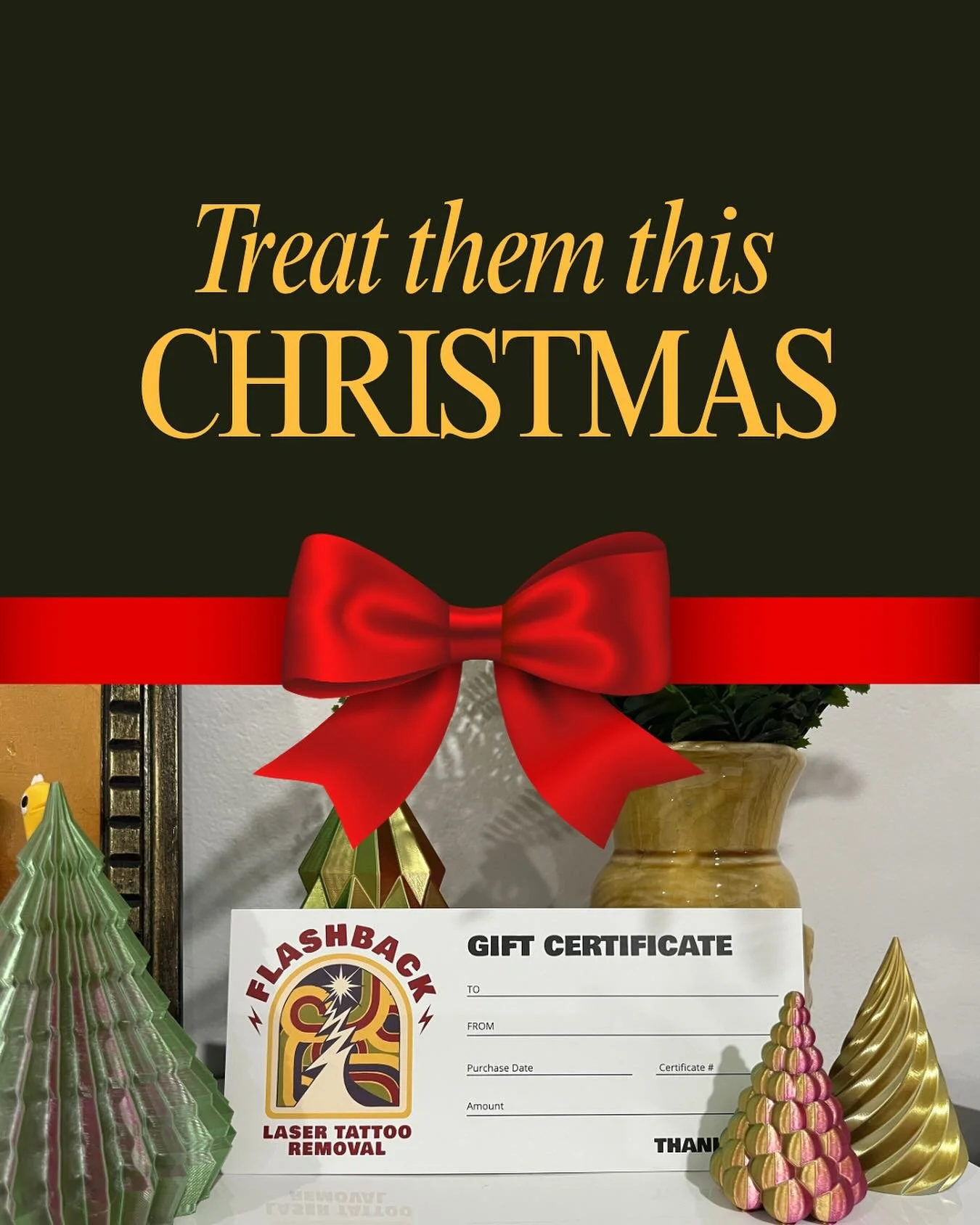 Give the gift of a fresh start ✨
Flashback Gift Vouchers are now available for laser tattoo removal.
Perfect for someone ready to lighten, fade or fully remove an old tattoo.
DM to purchase or tap the link in bio 🎄. 
 #TattooRemoval #LaserTattooRemo