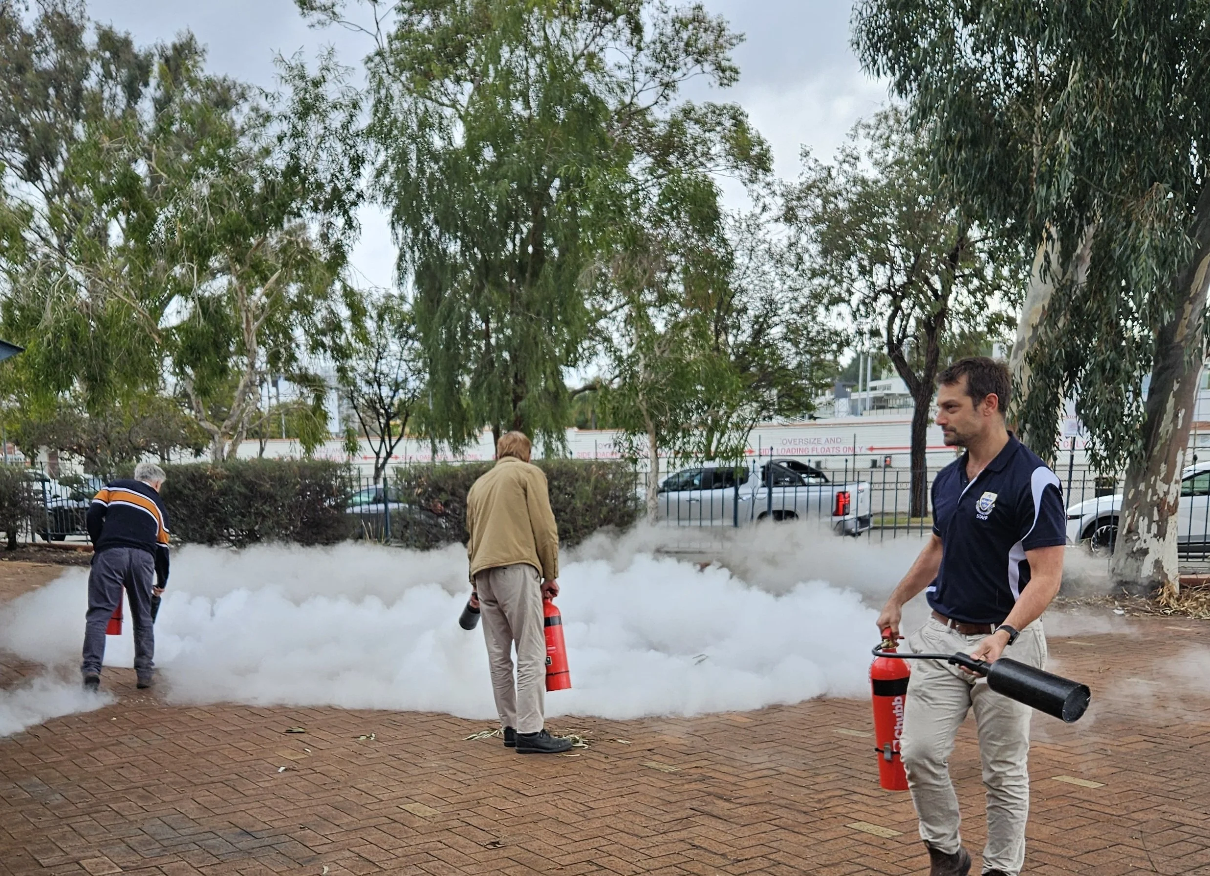 Fire extinguisher training for groups