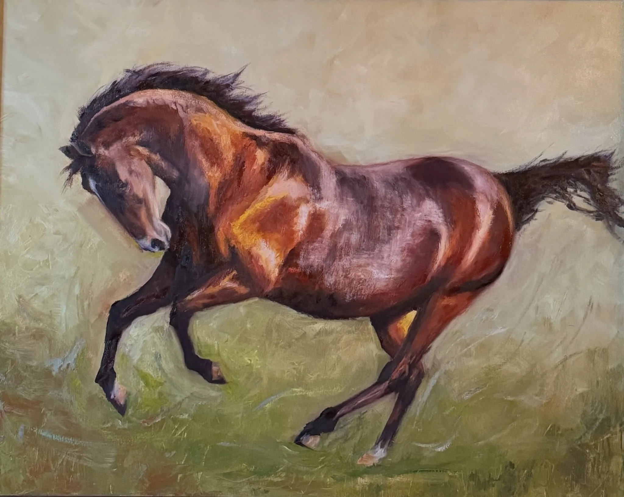 This is Frank!  I said I&rsquo;d never do another commission without seeing the anima and taking my own photos&hellip; but Frank is gone and I could say &ldquo;no&rdquo; to this horse painting!  I struggled with it for weeks.  It&rsquo;s so difficult