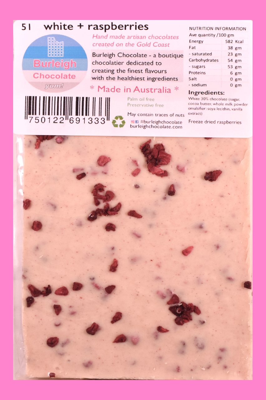 White + raspberries