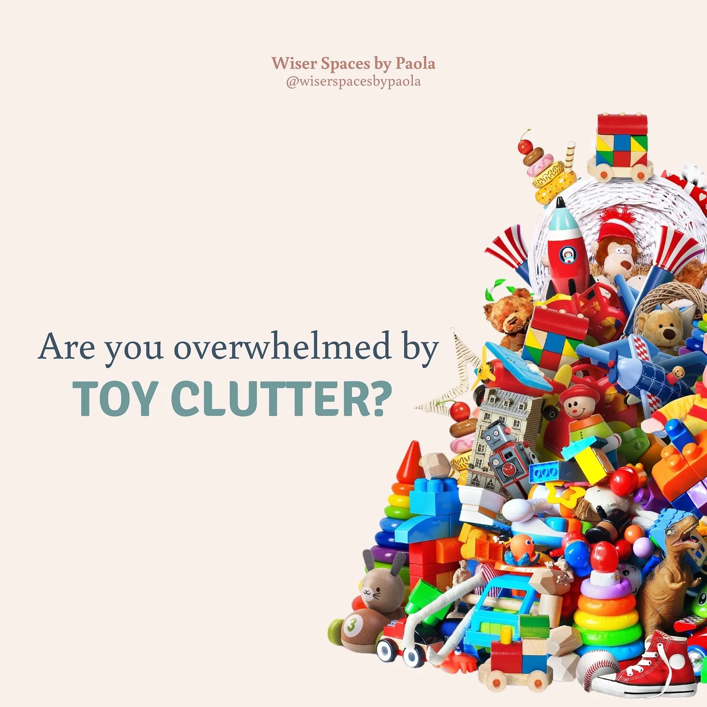 💡🏠
PARENTS &mdash;do you feel like the pile of toys never ends?

I get it at and I love to help make the endless pile of toys more manageable

We can create a toy rotation system which will make them play more and make for easier clean-up

Contact 
