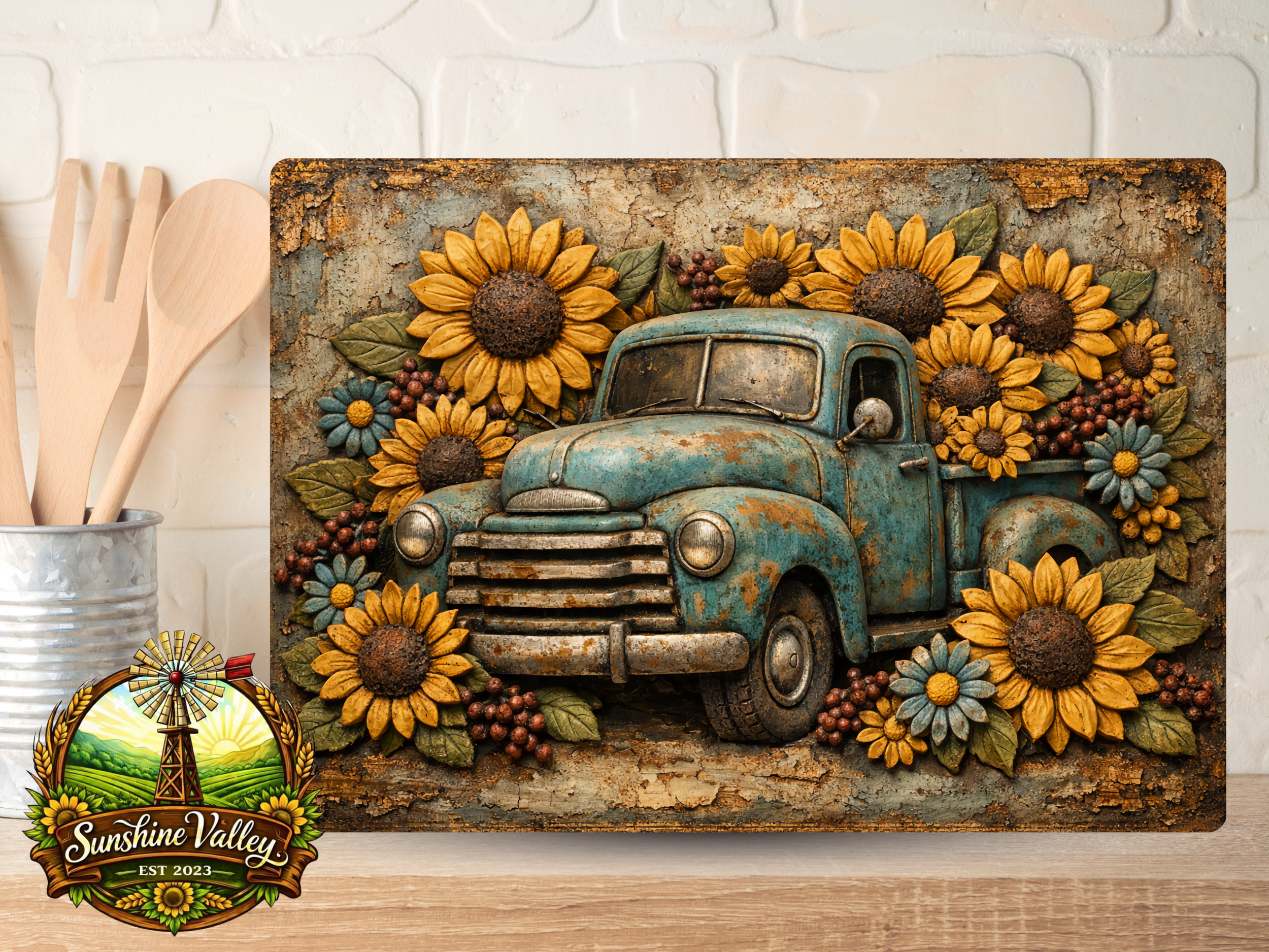 Rustic Pick Up Farm Truck