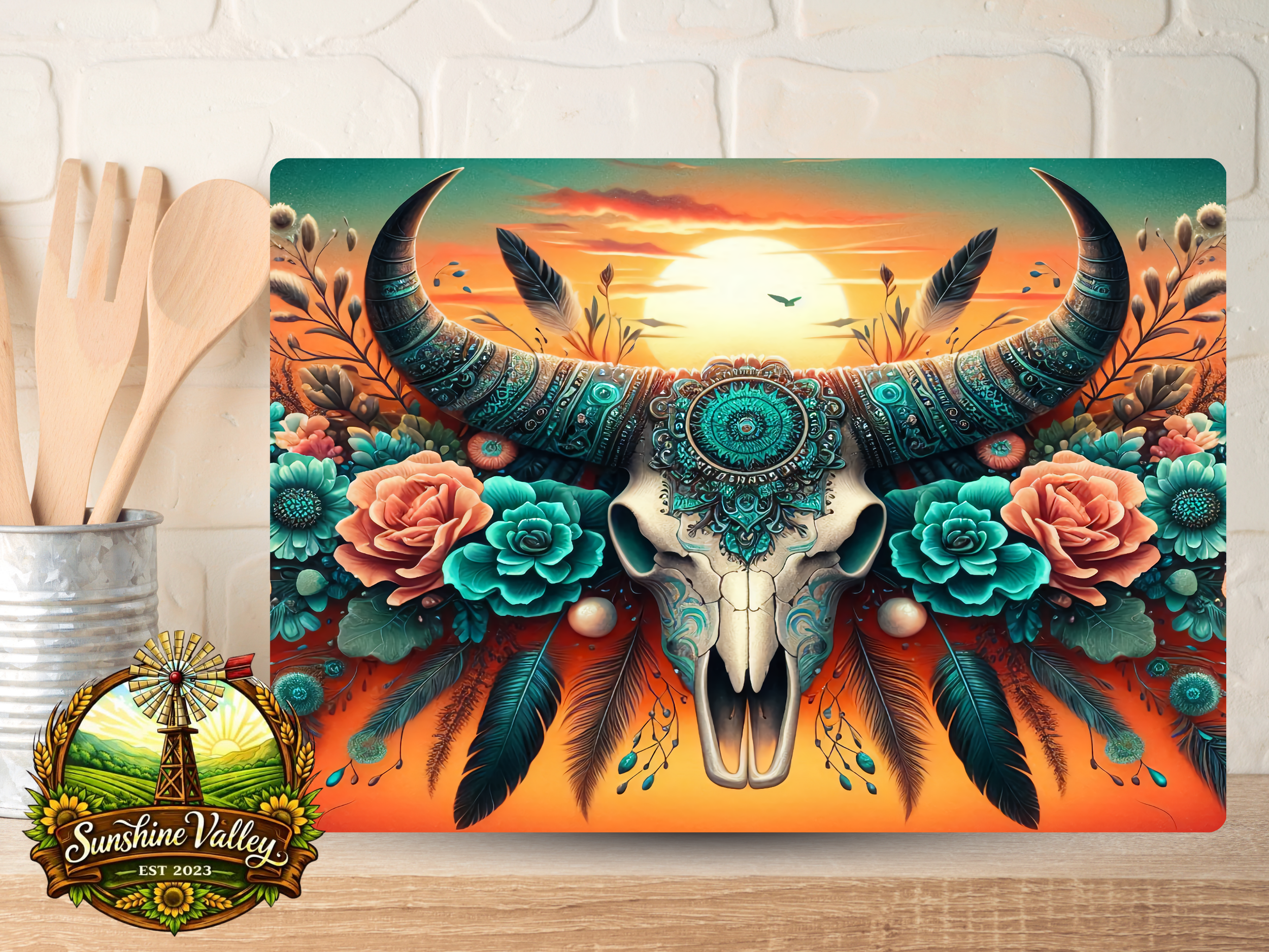 Western Sunset Skull