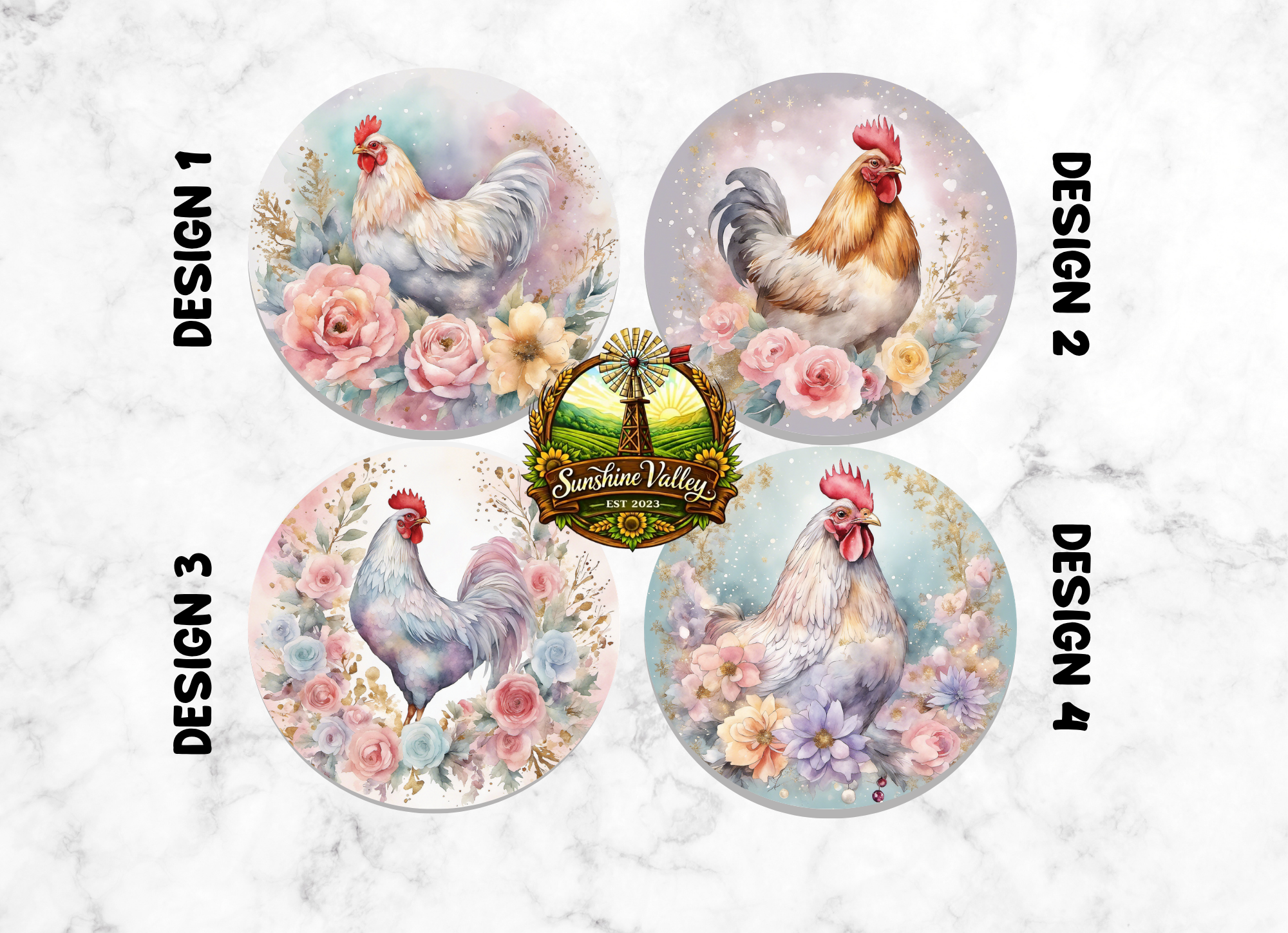 Floral Rooster