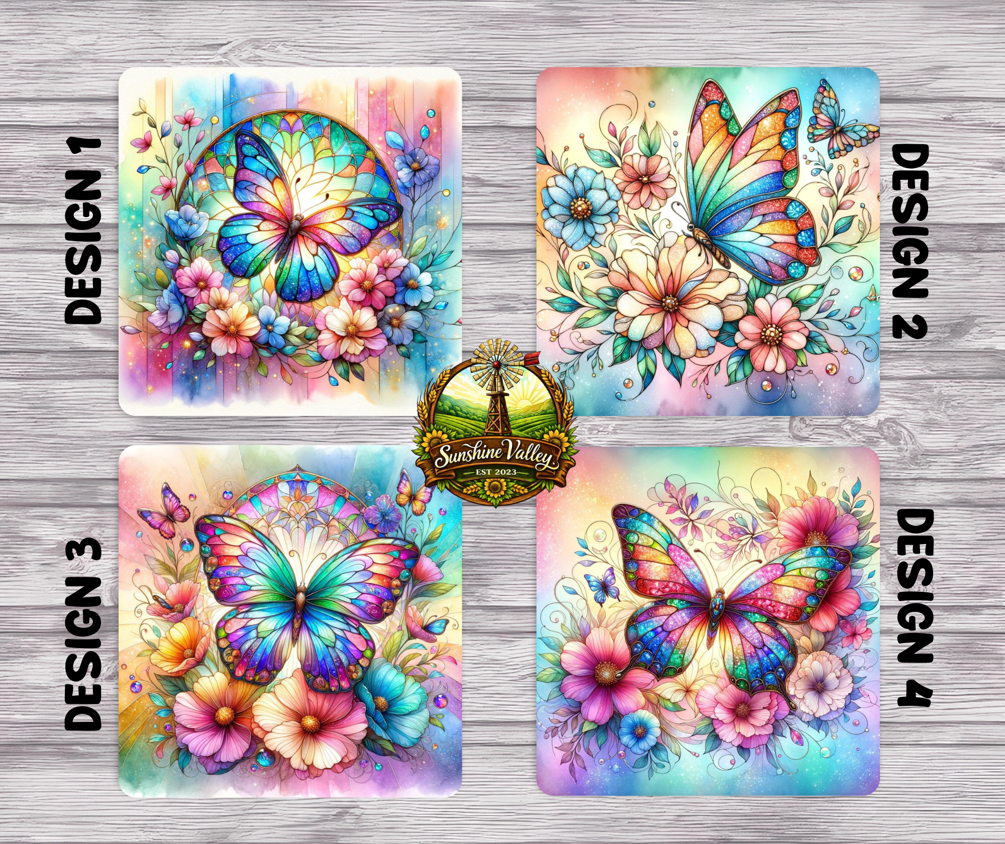 Stained Glass Butterflies