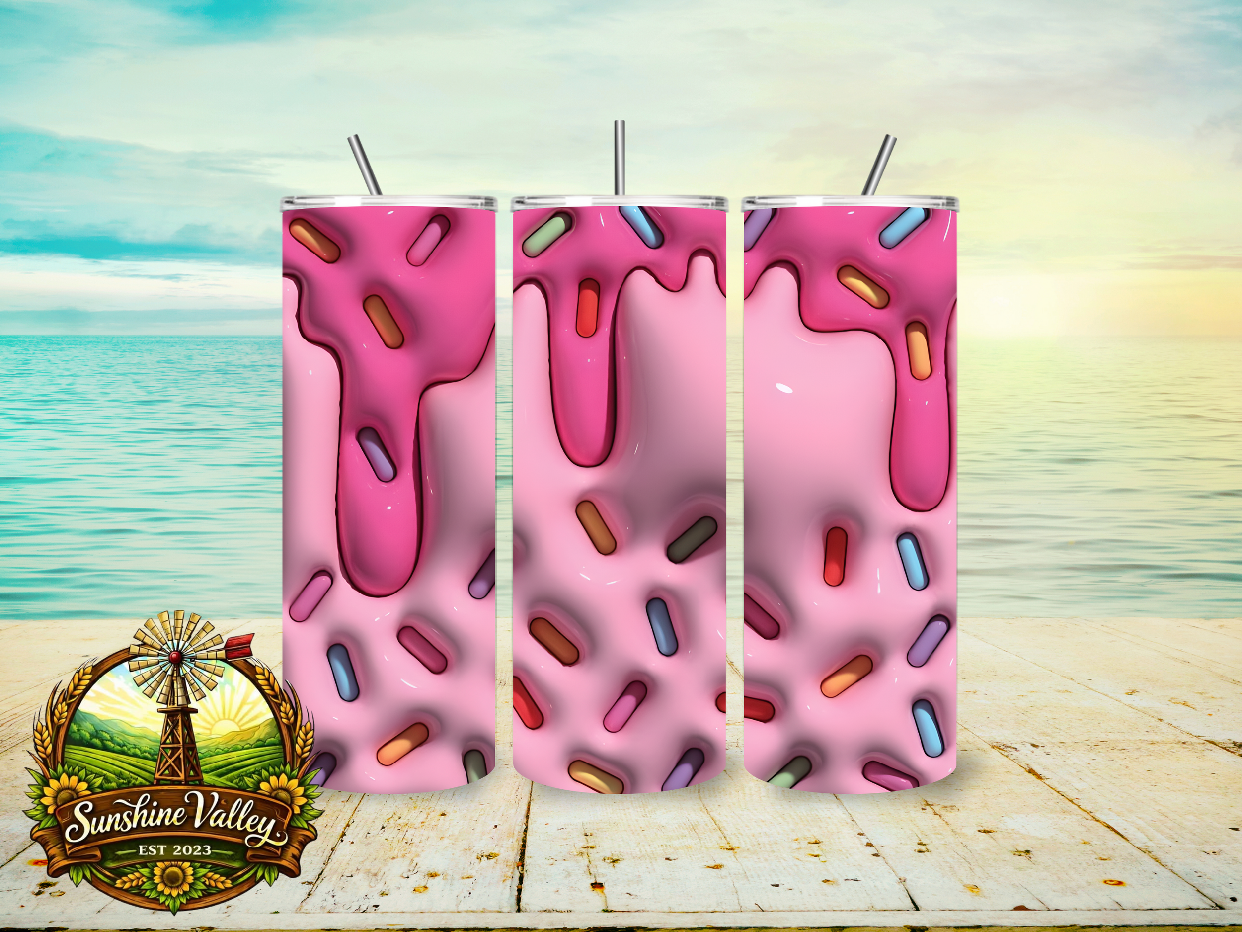 Melting Pink Ice Cream