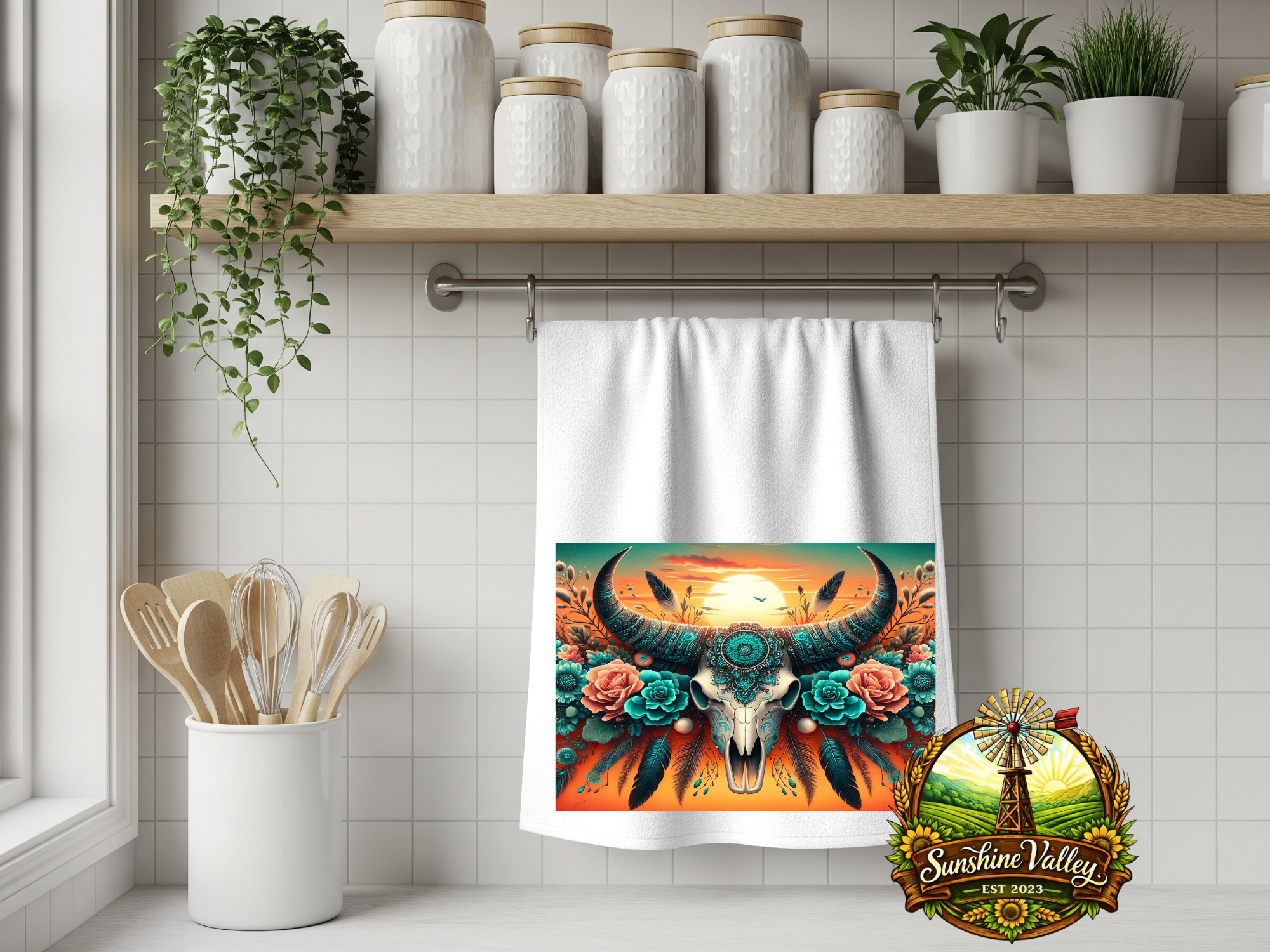 Western Sunset Skull
