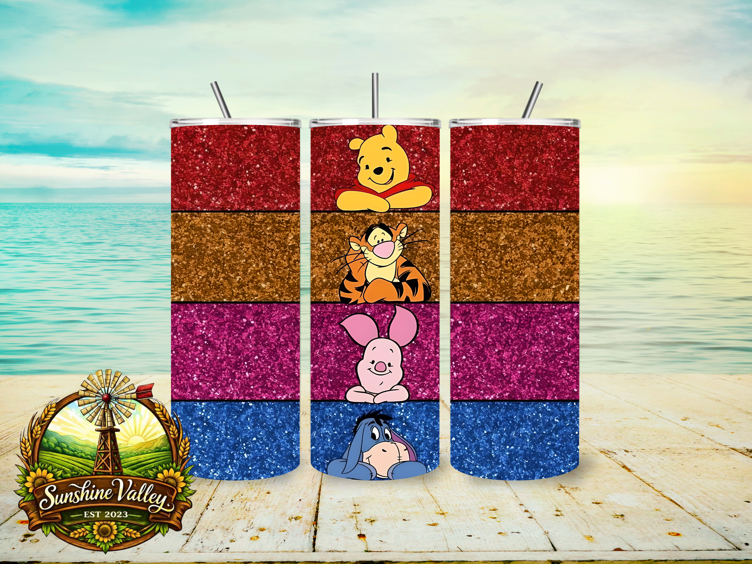 Glittery Pooh & Friends