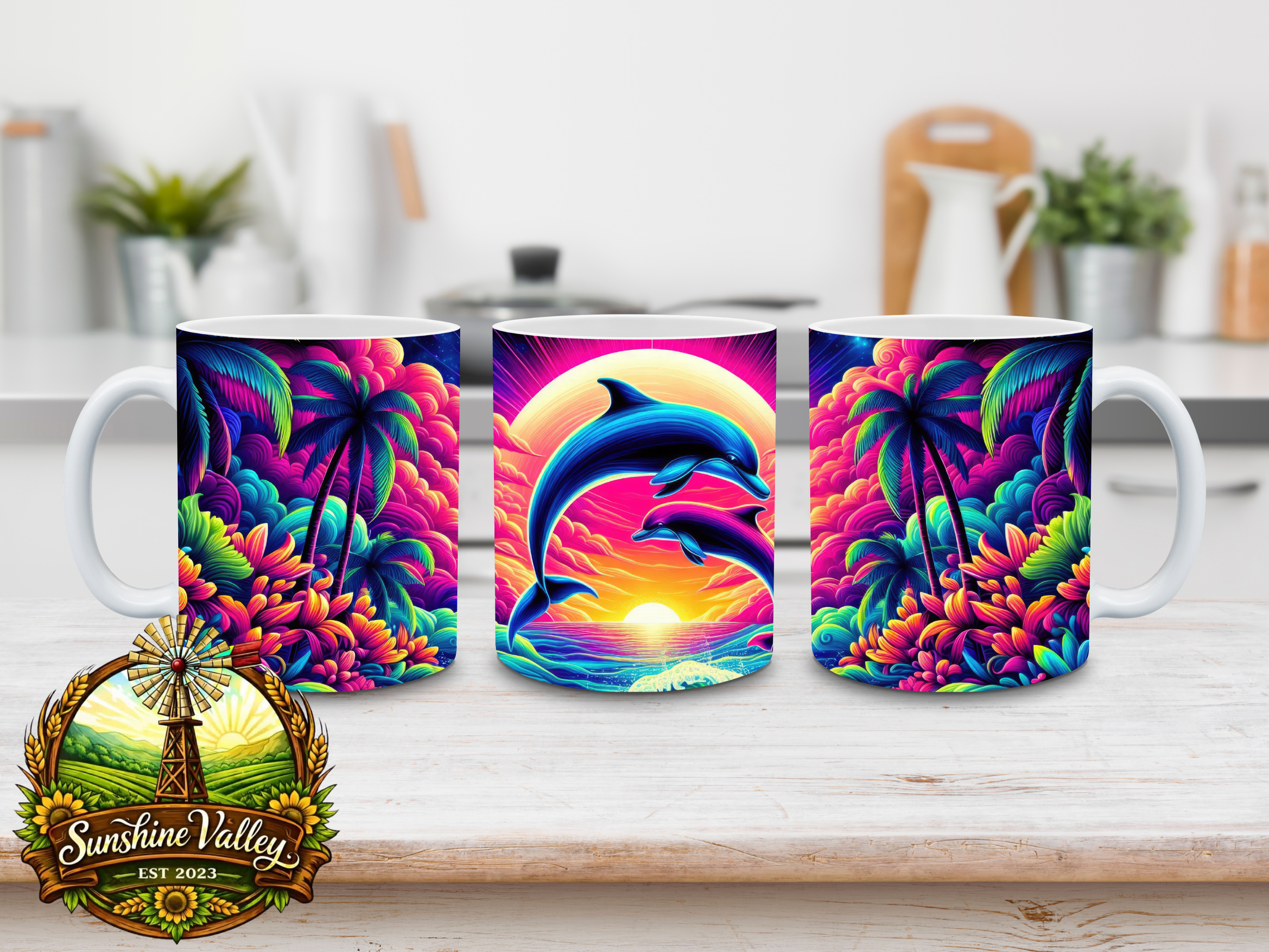 Sunset Dolphins