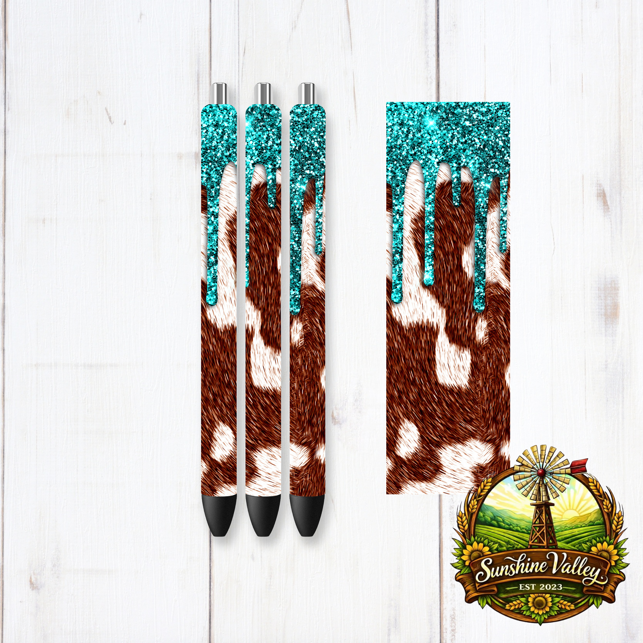 Glitter Drip Cow Hyde