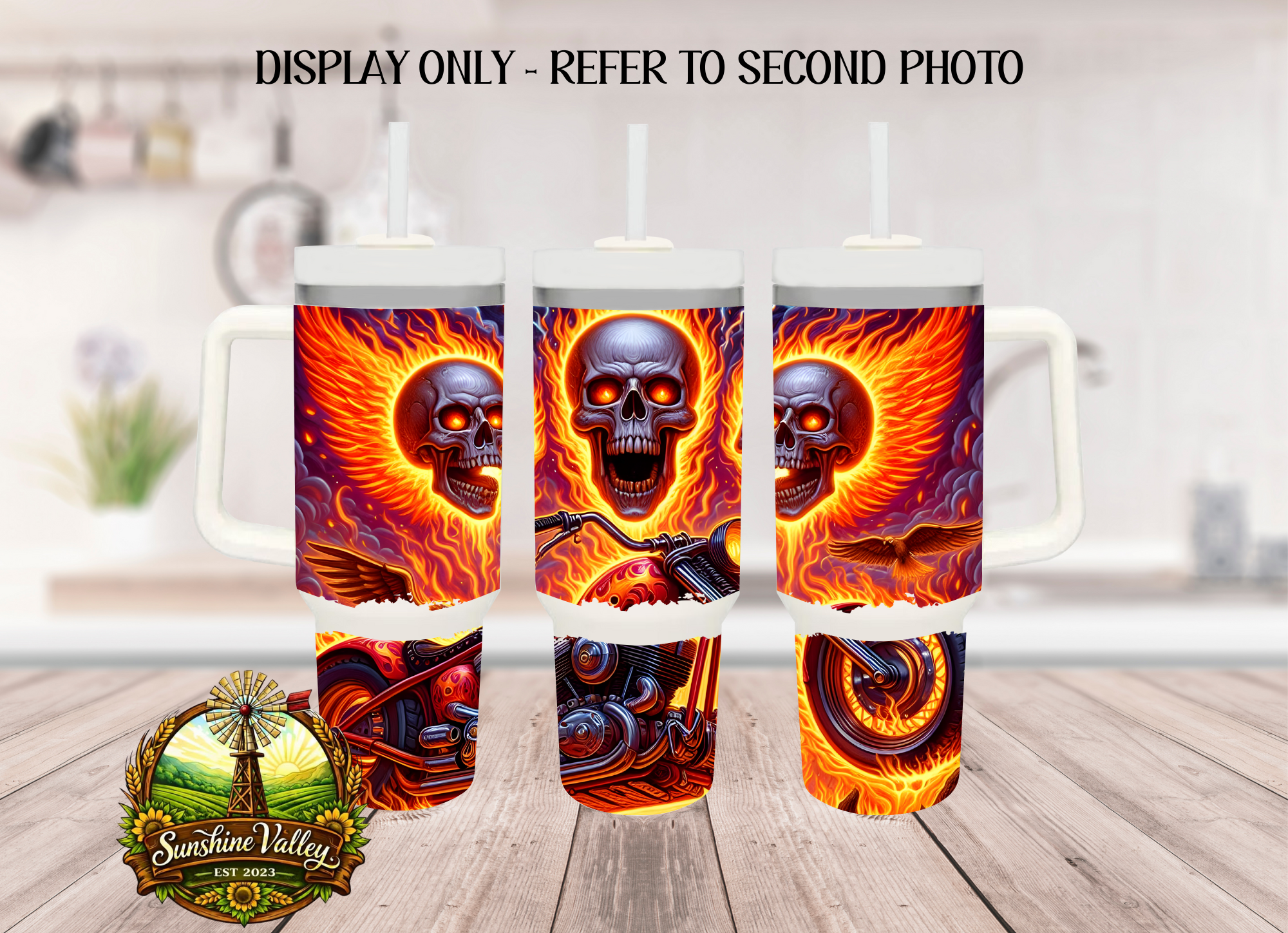 Fire Skull Motorcyle