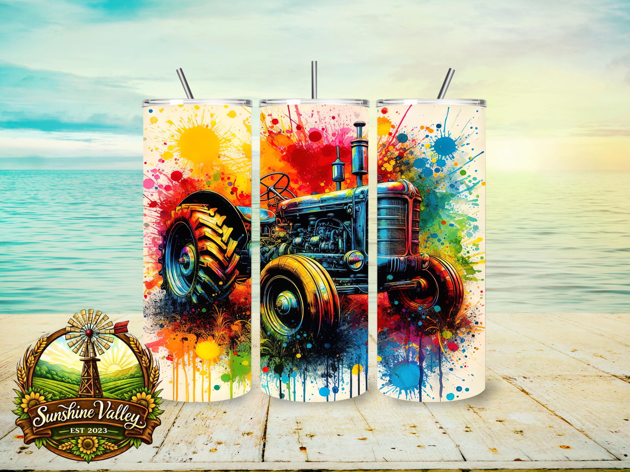 Colour Splash Vintage Tractor