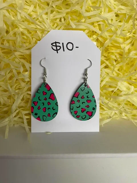 Teal & Pink Hearts