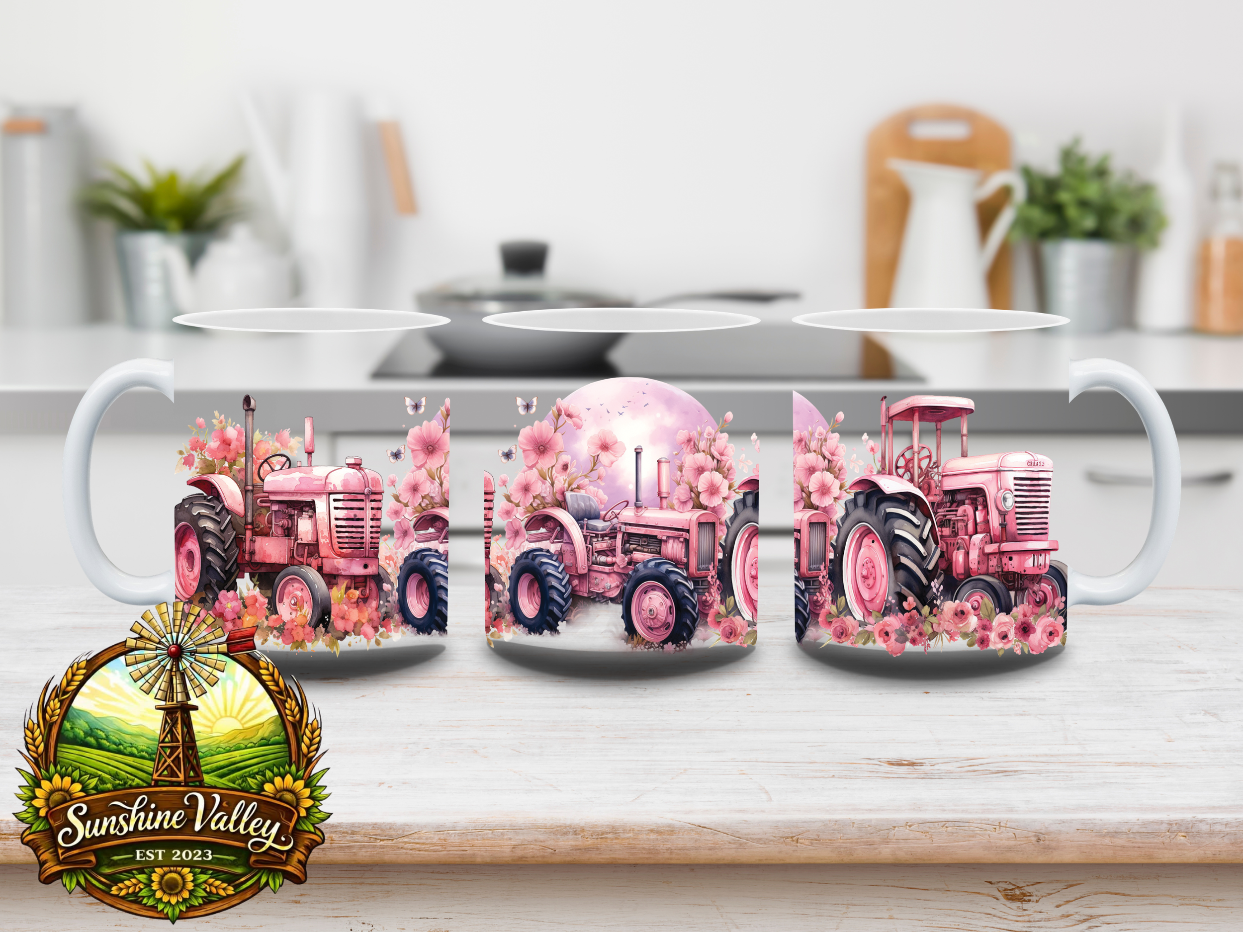 Pink Vintage Tractors