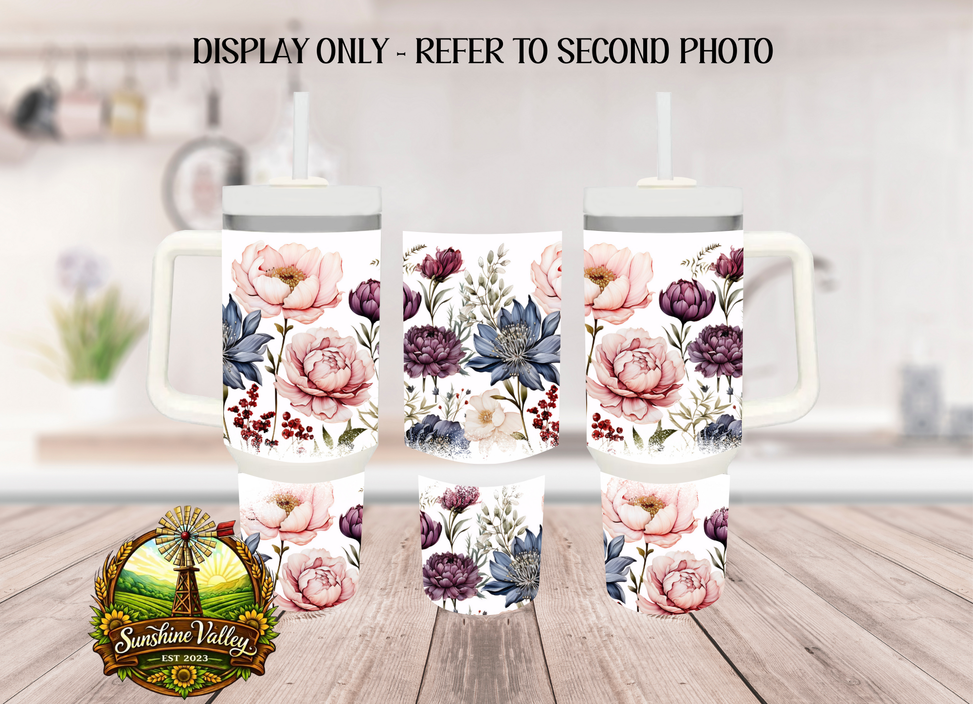 Pink, Navy & Burgundy Flowers