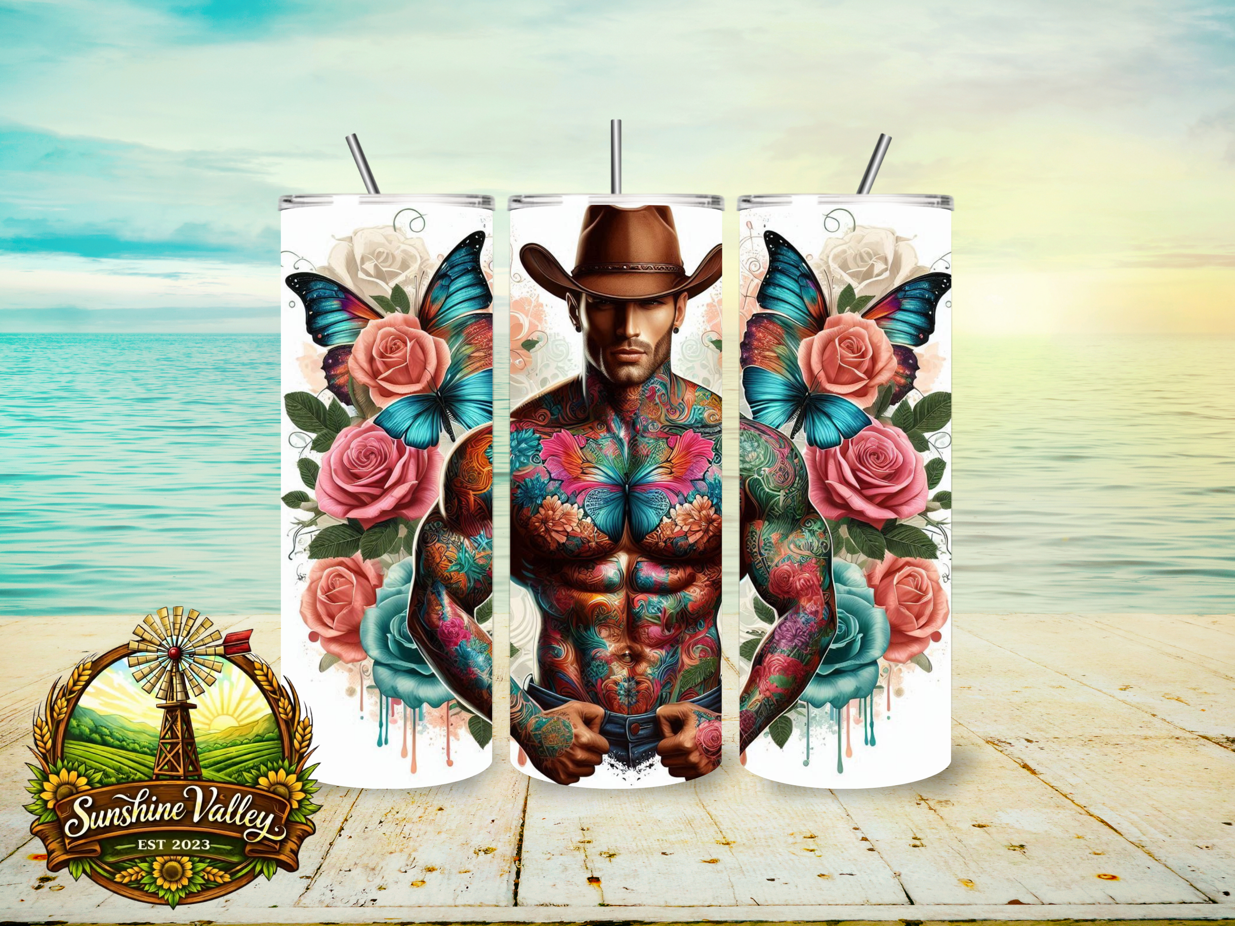 Butterfly Tattooed Man