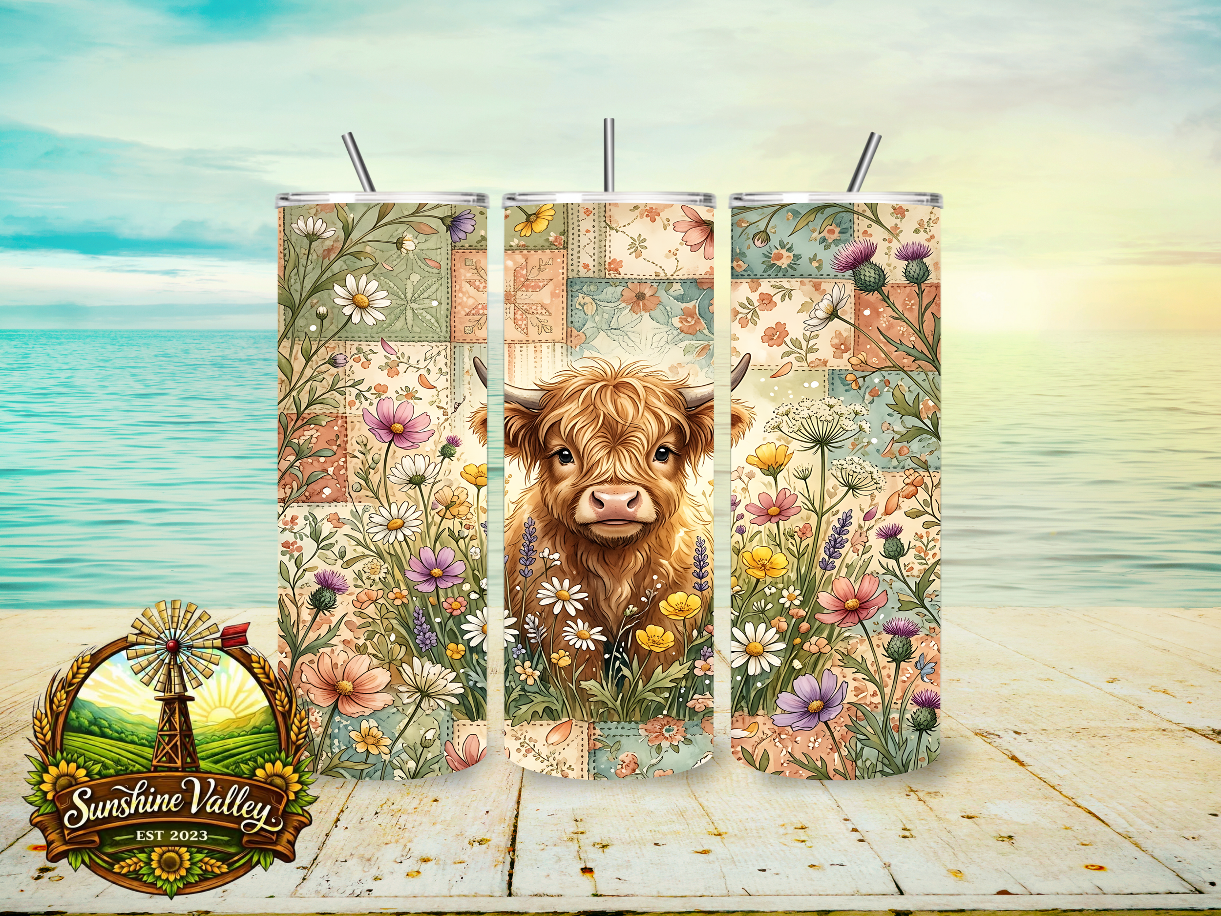 Flower Field Highlander