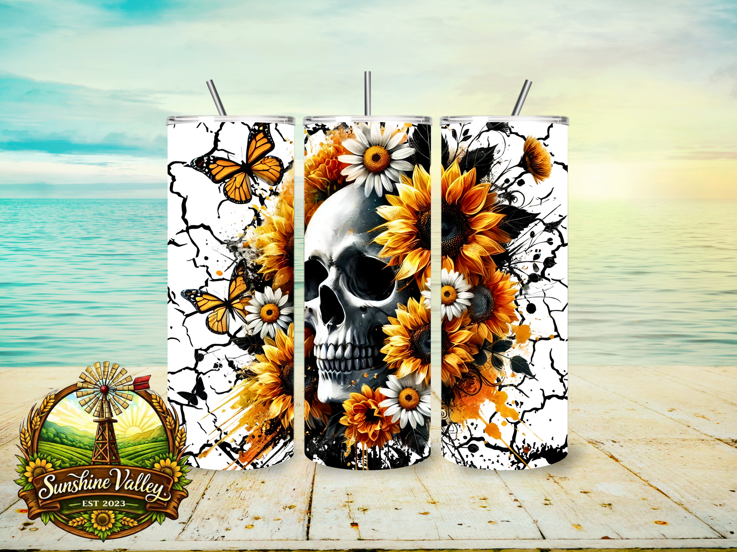 Sunflower Skull