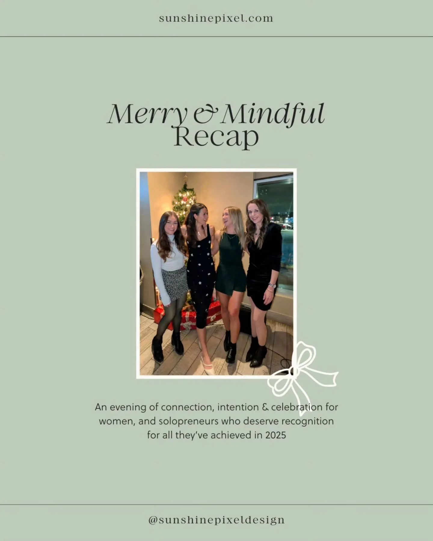Still riding the glow from Mindful &amp; Merry ✨

Over the holidays, I hosted "Merry &amp; Mindful", a holiday celebration dedicated to the solopreneurs who usually miss out on the traditional office party. It was a night of deep connection