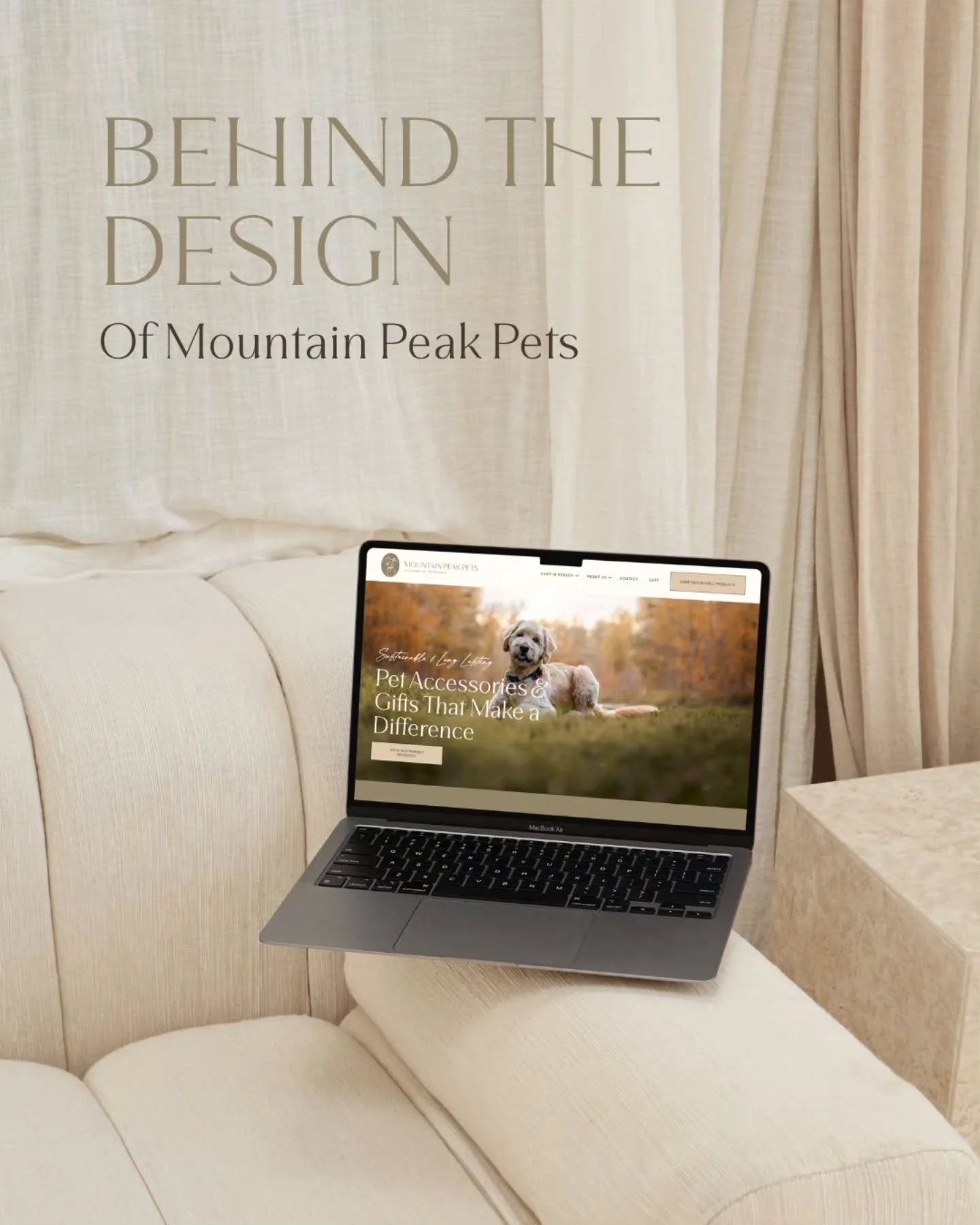 This one is proof that a tighter budget doesn't mean compromising on quality ✨ Mountain Peak Pets came to me ready for a brand that matched their beautiful products, and through my design &amp; DIY hybrid package, that's exactly what we built togethe