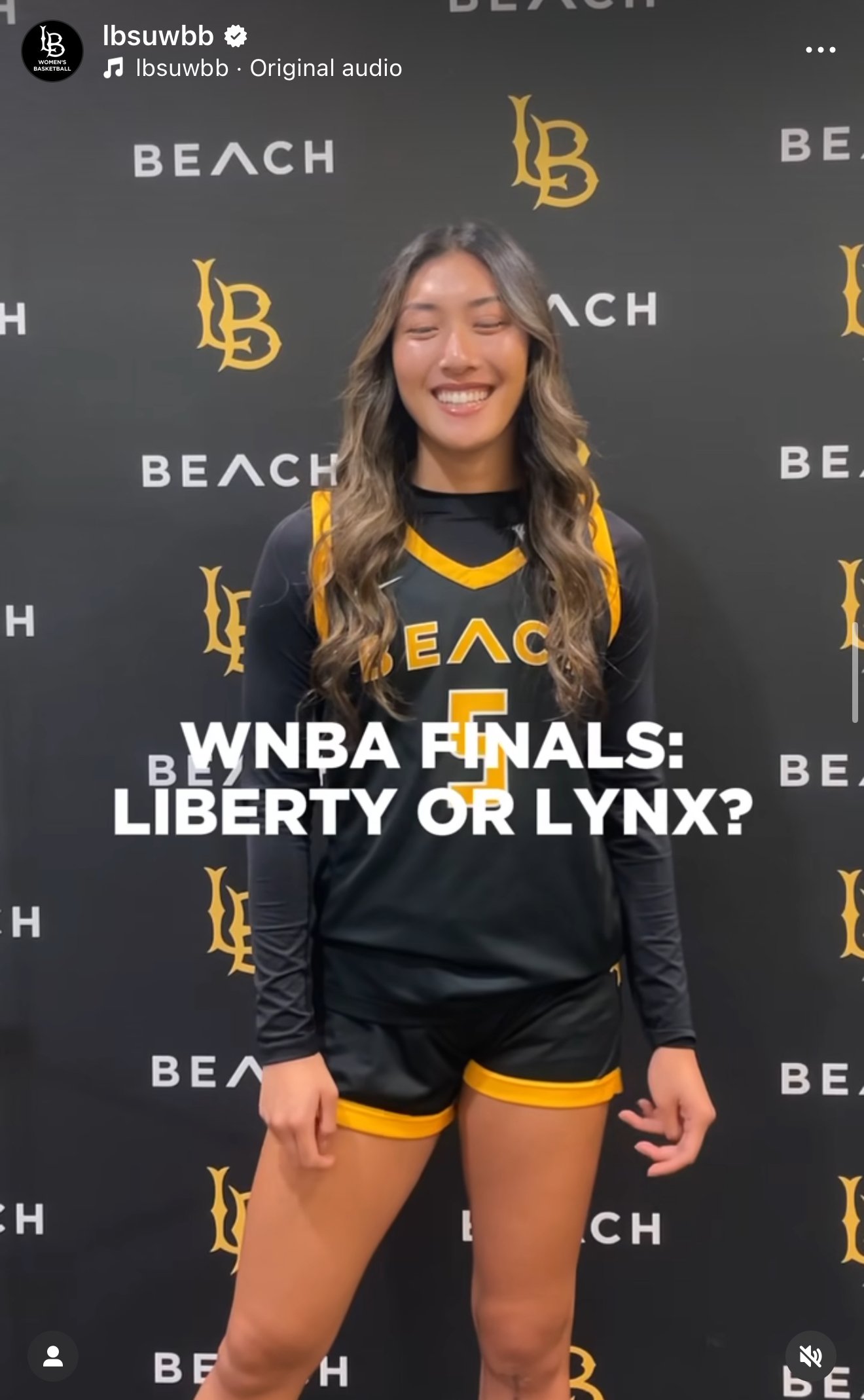 Filmed, edited, posted @lbsuwbb on Instagram 