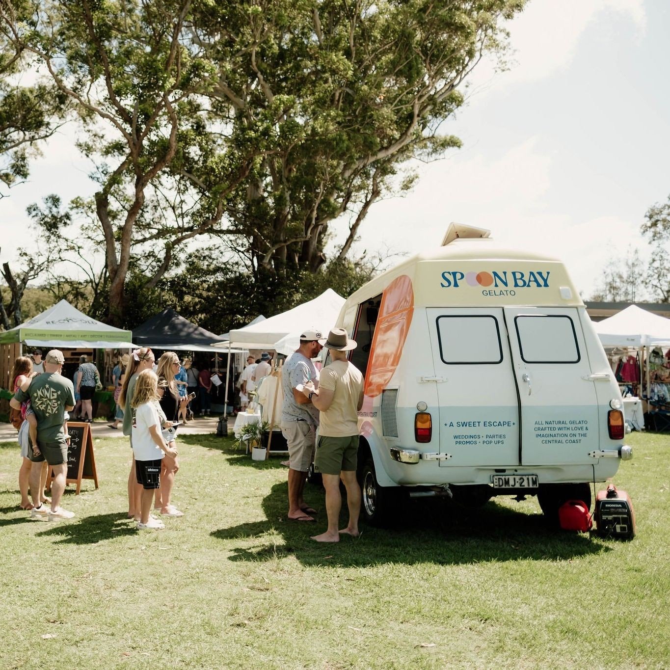What a delicious weekend. Thank you to everyone who rocked up at Avoca, Macs and Copa. LOVED seeing you and so pleased you dig the new look. 🧡⁠
⁠
As soon as the sun makes a comeback we'll be out there again! ⁠
⁠
#spooning season #spoonbaygelato #gel