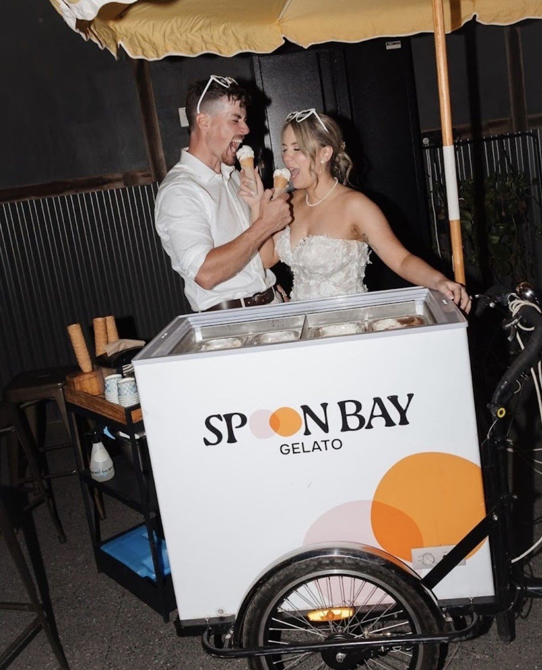 Brooke &amp; Blake > File under 😍😍⁠
⁠
"Spoon Bay Gelato was an absolute HIT at our wedding! So incredibly delicious with so many amazing flavours our guests couldn&rsquo;t stop going back for more. The quality of the gelato was unreal, the 