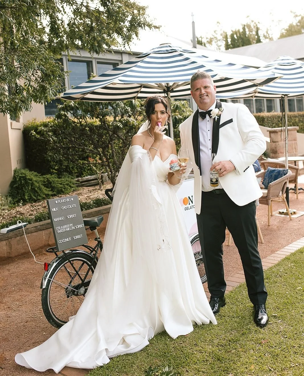 Dearest follower you&rsquo;re invited to swipe the summer wedding of Mr and Mrs Peachman ~ held at cocktail hour on the front lawn of Bells 💎