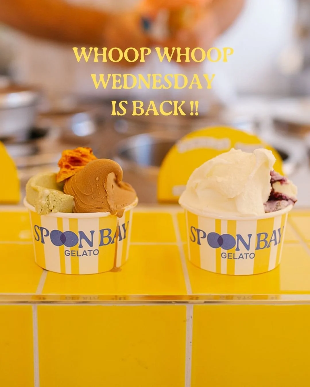 You know the deal: Two flavours for the price of one. WEDNESDAY ALL DAY 🤩⁠
⁠
Send to someone who loves a mid-week special treat 👩&zwj;❤️&zwj;💋&zwj;👩⁠
⁠