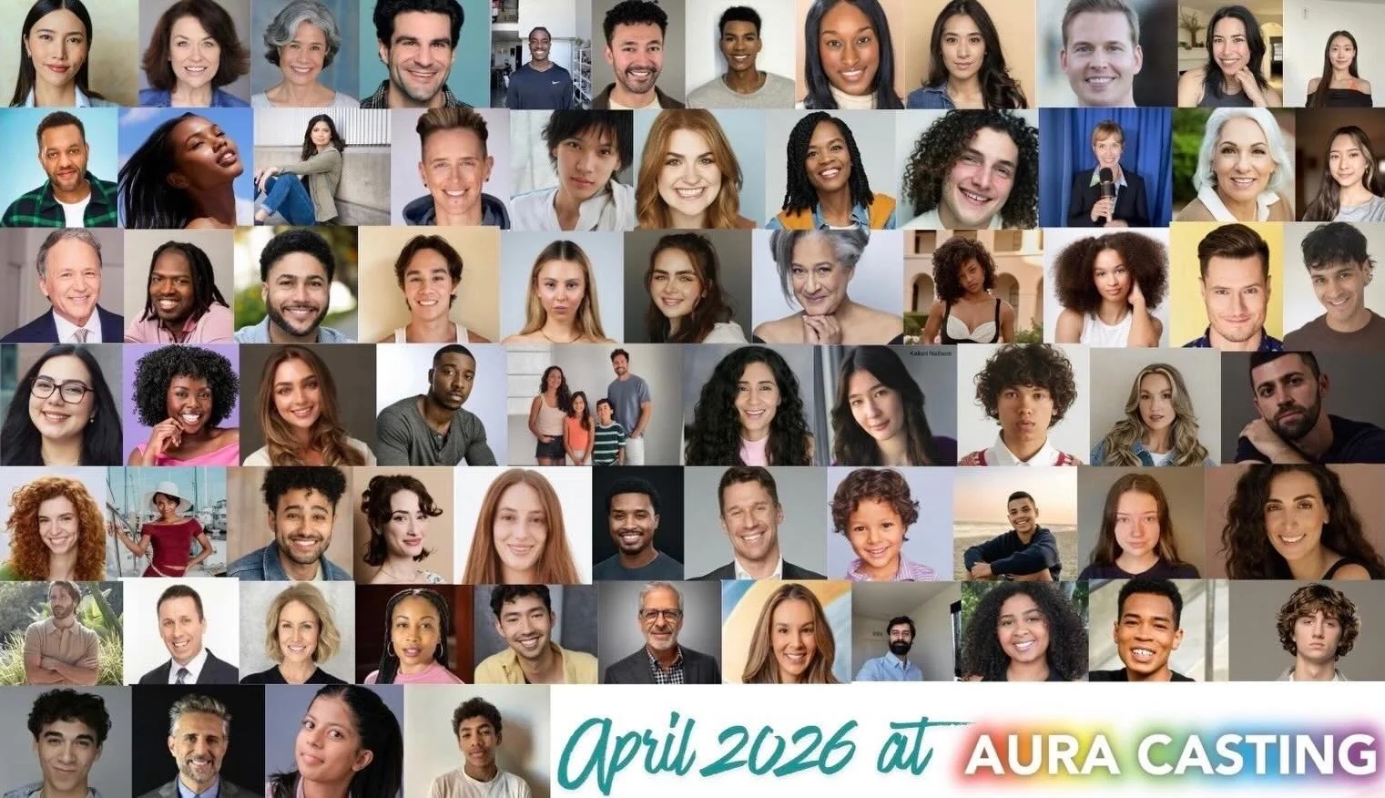 April was our busiest month EVER at Aura Casting! 👏 Here are all the wonderful actors that booked with us this month along with some April stats: 

➡️16 Projects Cast
➡️74 Talent Booked 
➡️2 Virtual Callback Sessions
➡️8,469 Submissions Across Proje