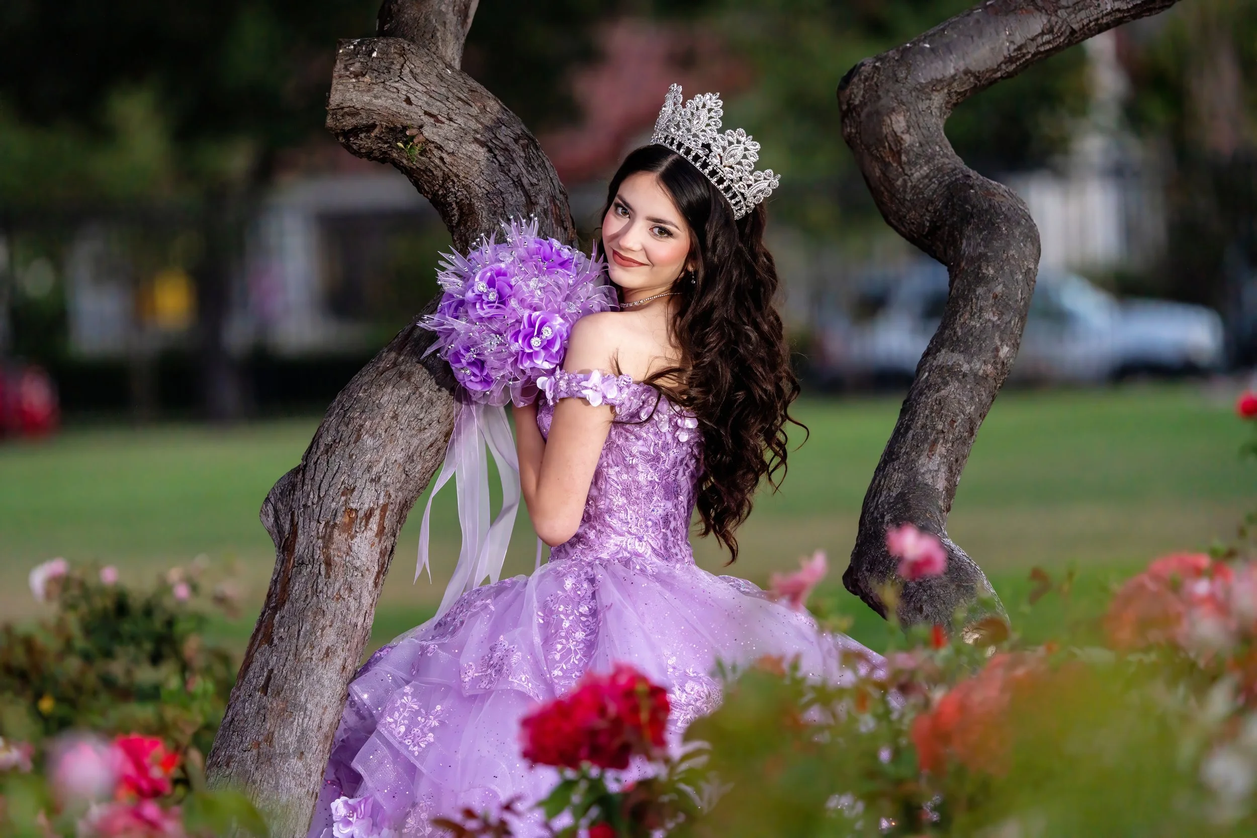 Chayla's Quinceañera, The rose garden, San Jose CA