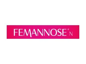 Femannose Logo auf pinkem Hintergrund
